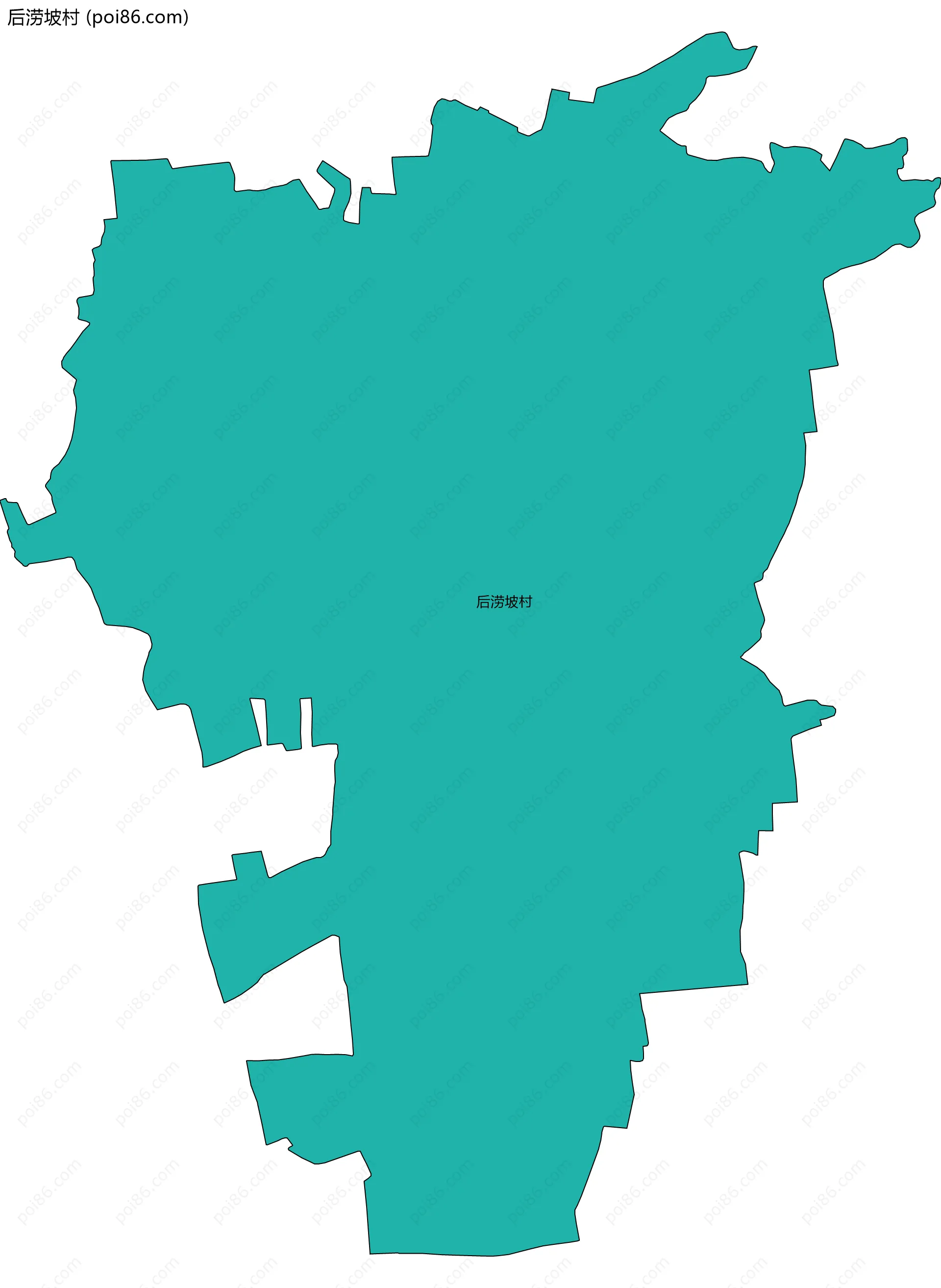 后涝坡村边界地图