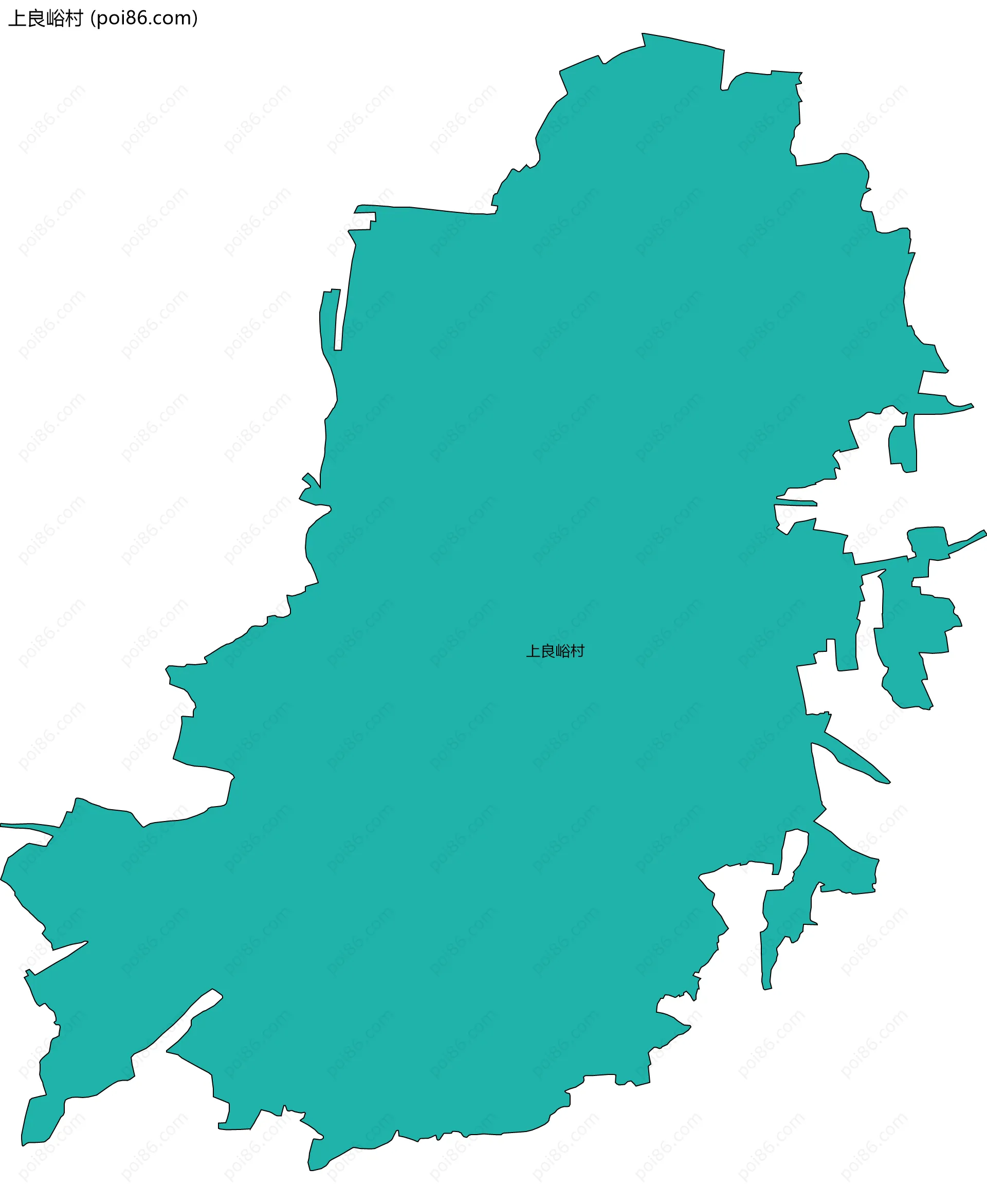 上良峪村边界地图