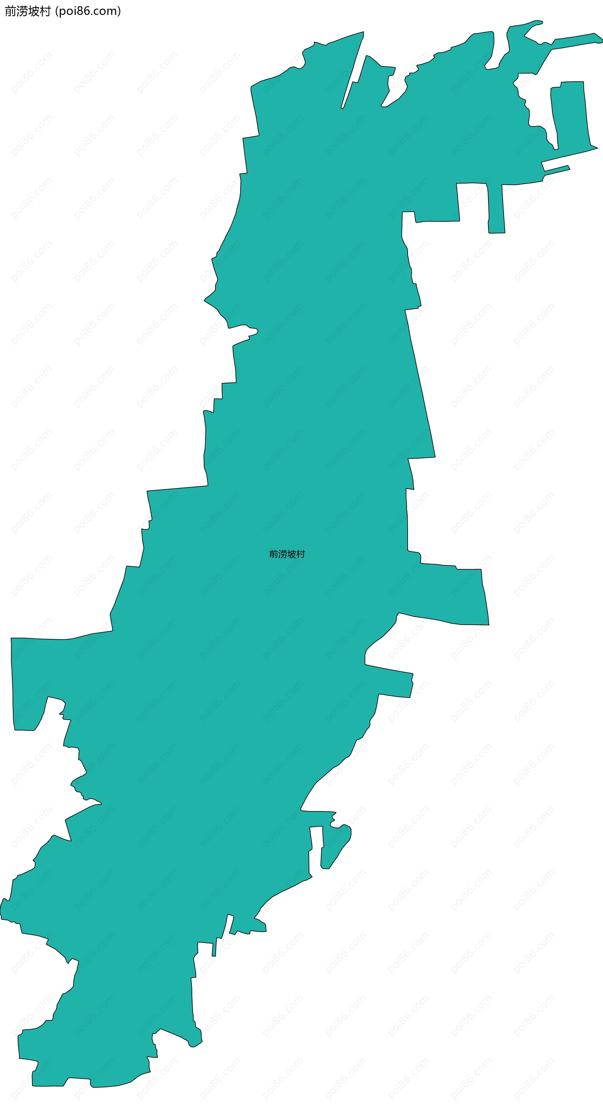 前涝坡村边界地图