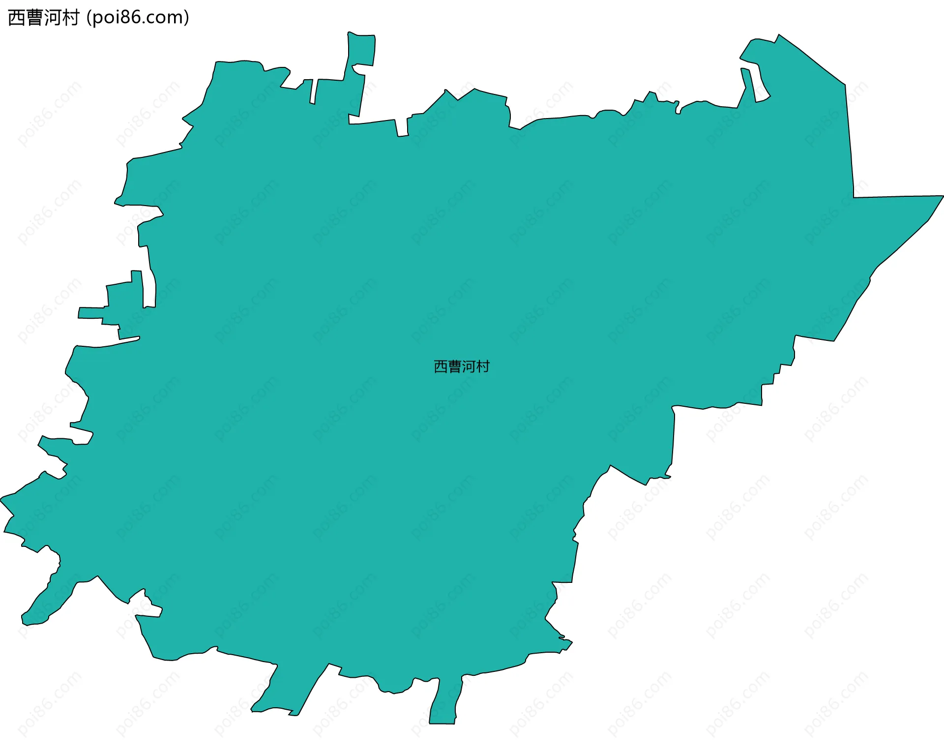 西曹河村边界地图