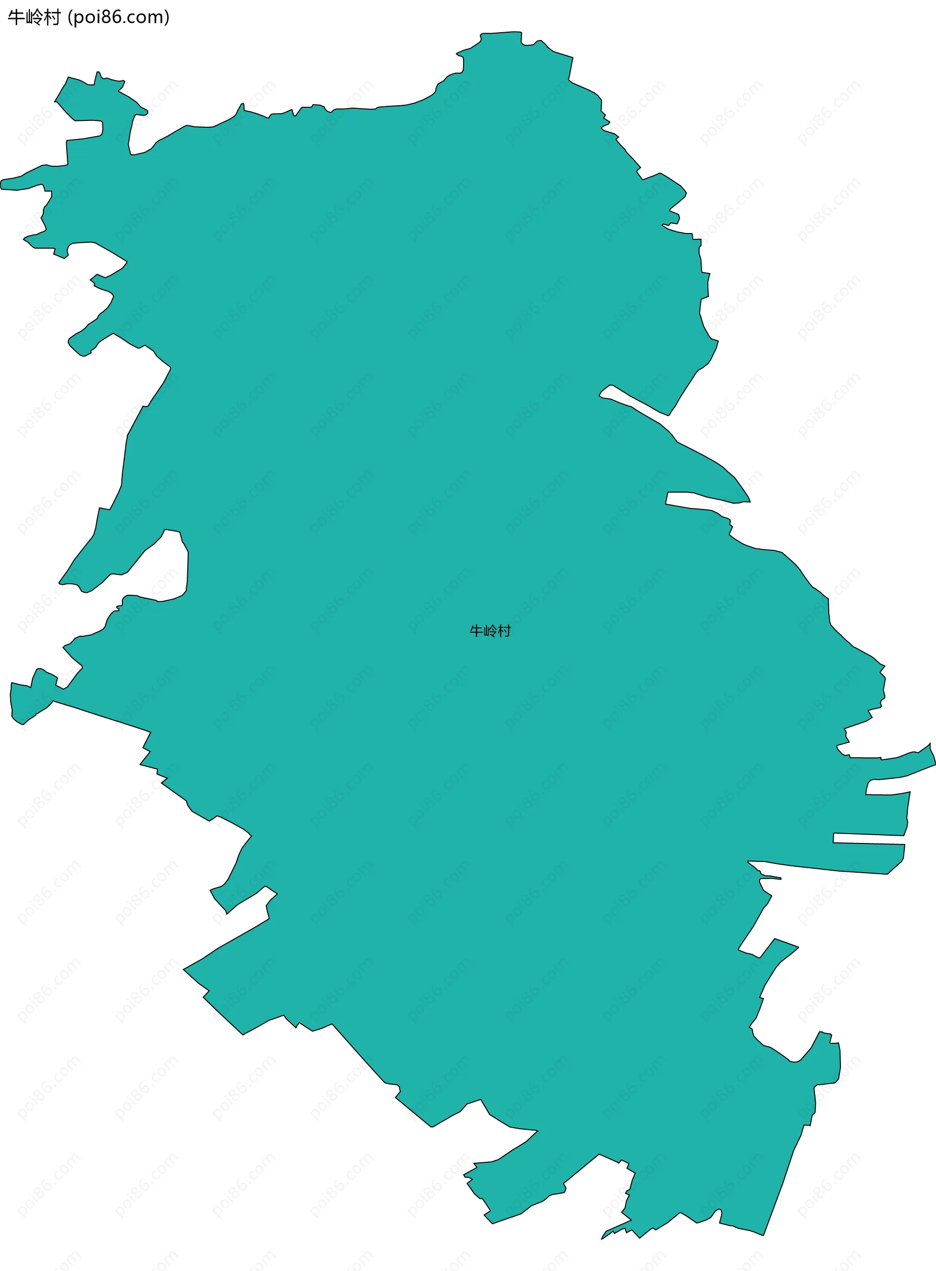 牛岭村边界地图