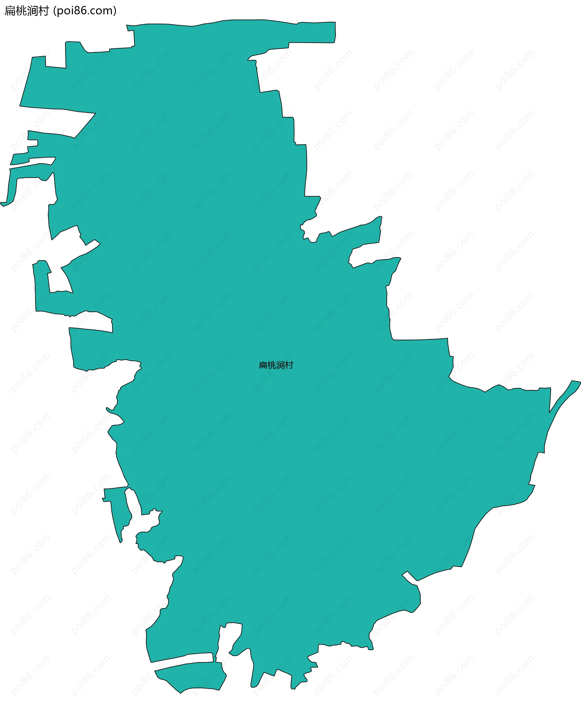 扁桃涧村边界地图