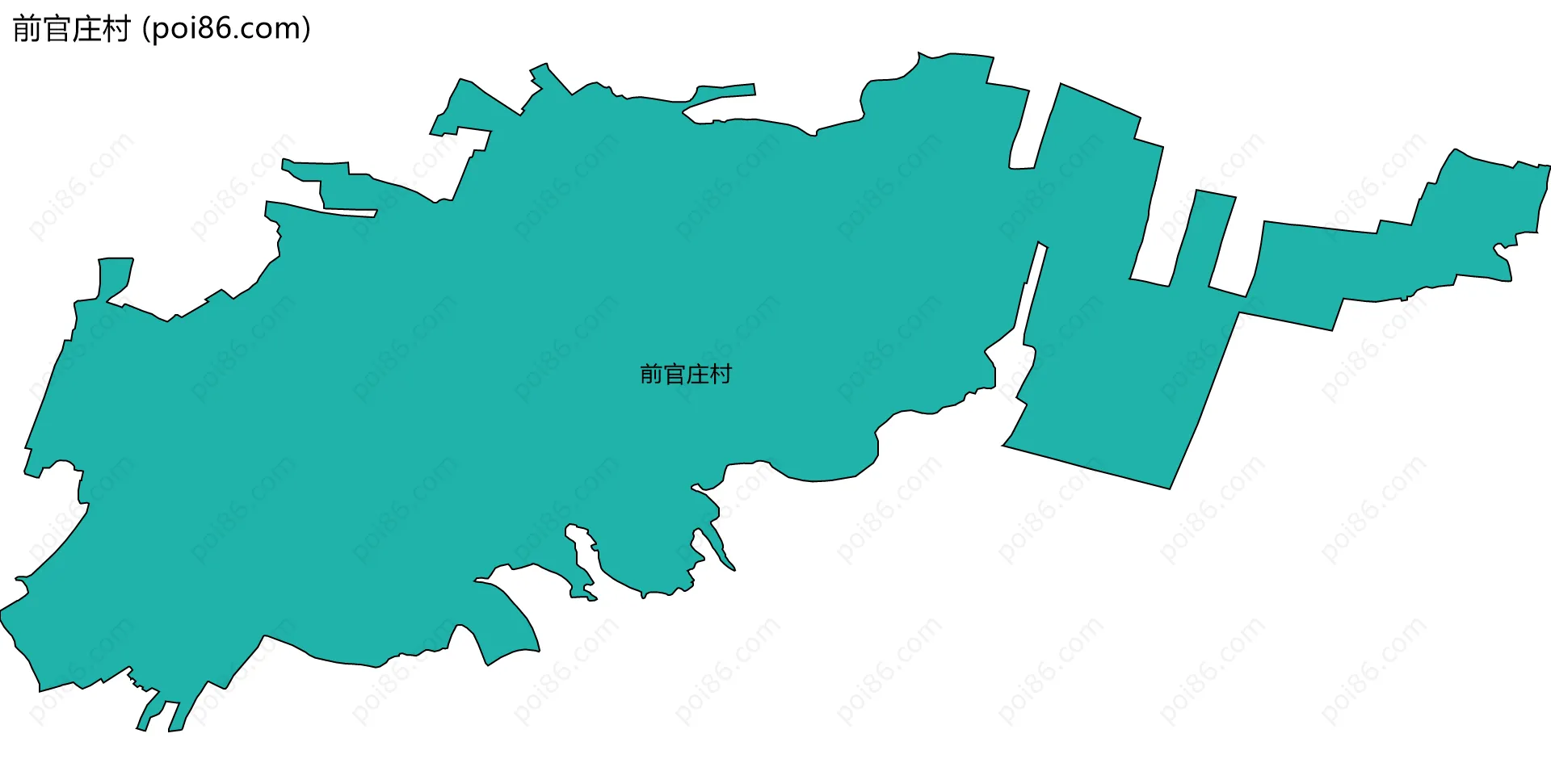 前官庄村边界地图