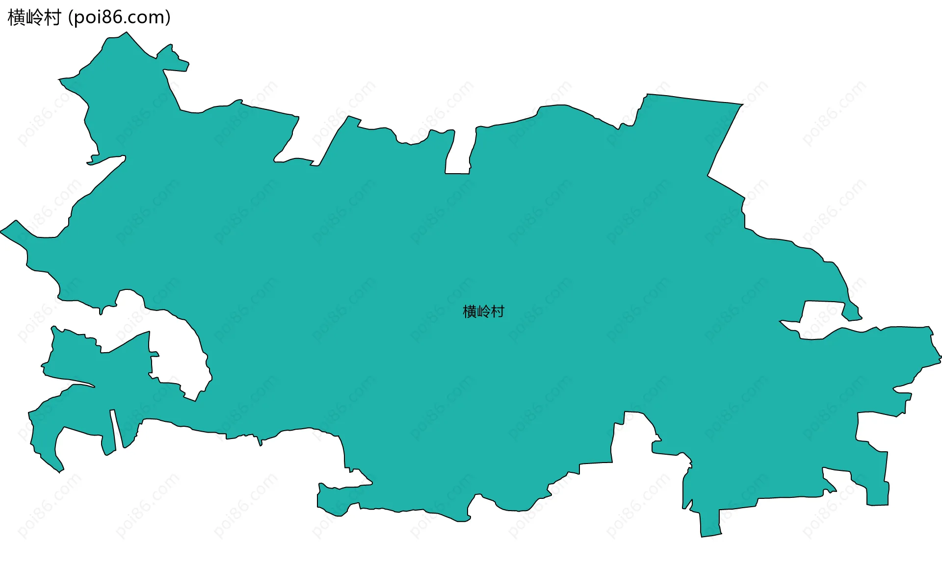 横岭村边界地图