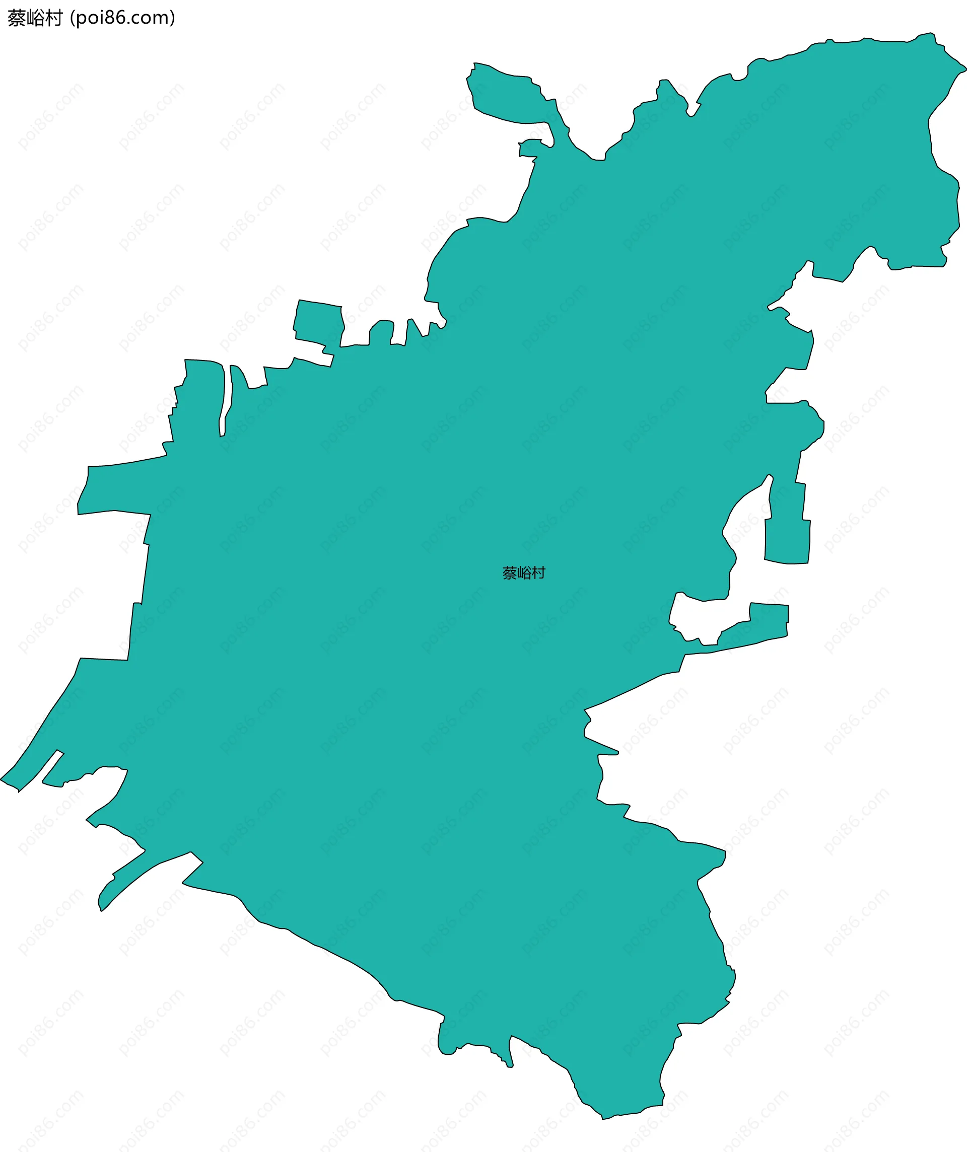 蔡峪村边界地图
