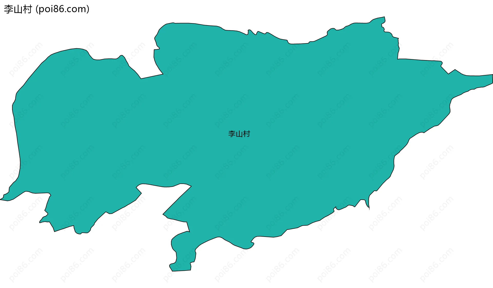 李山村边界地图