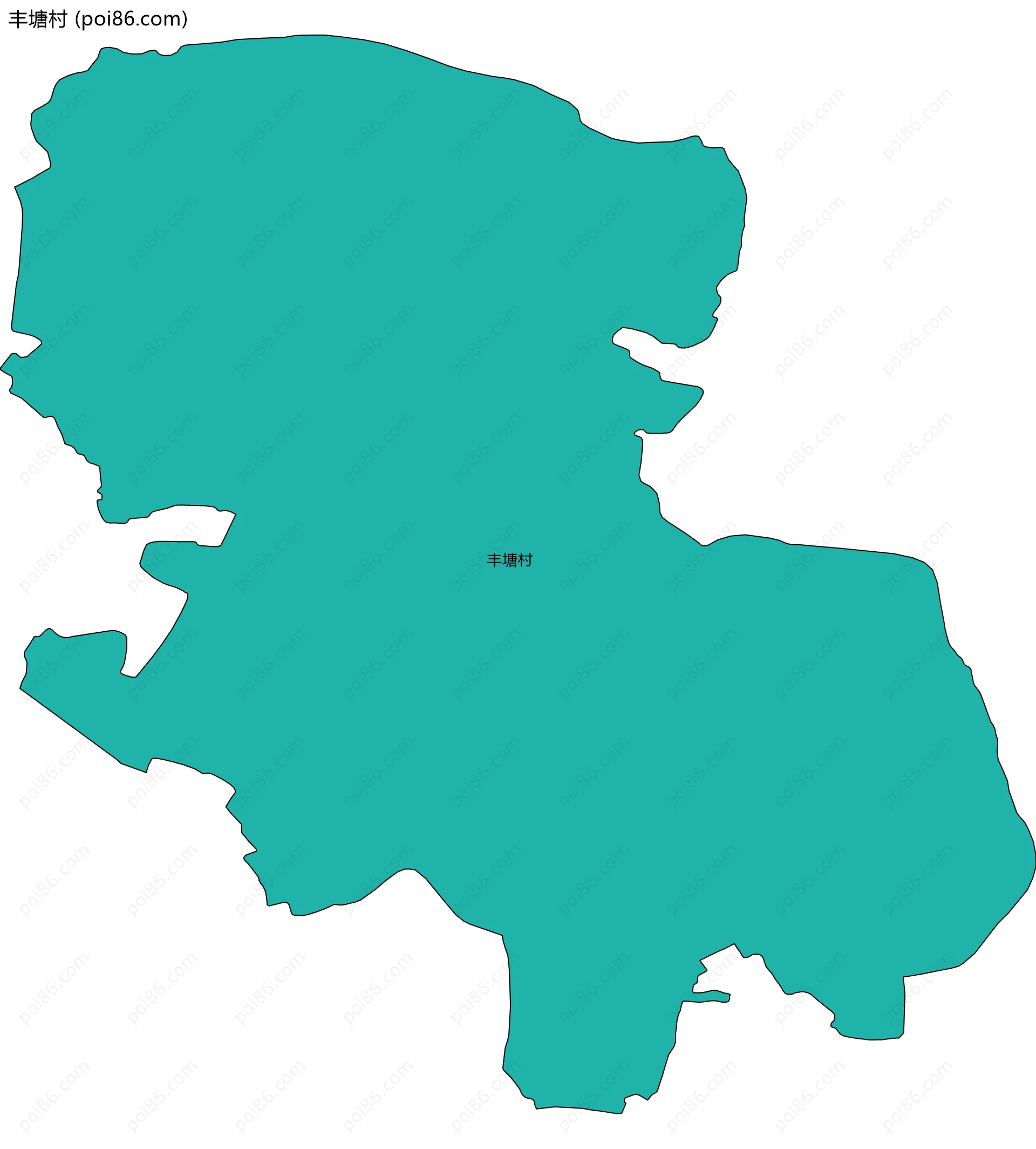 丰塘村边界地图