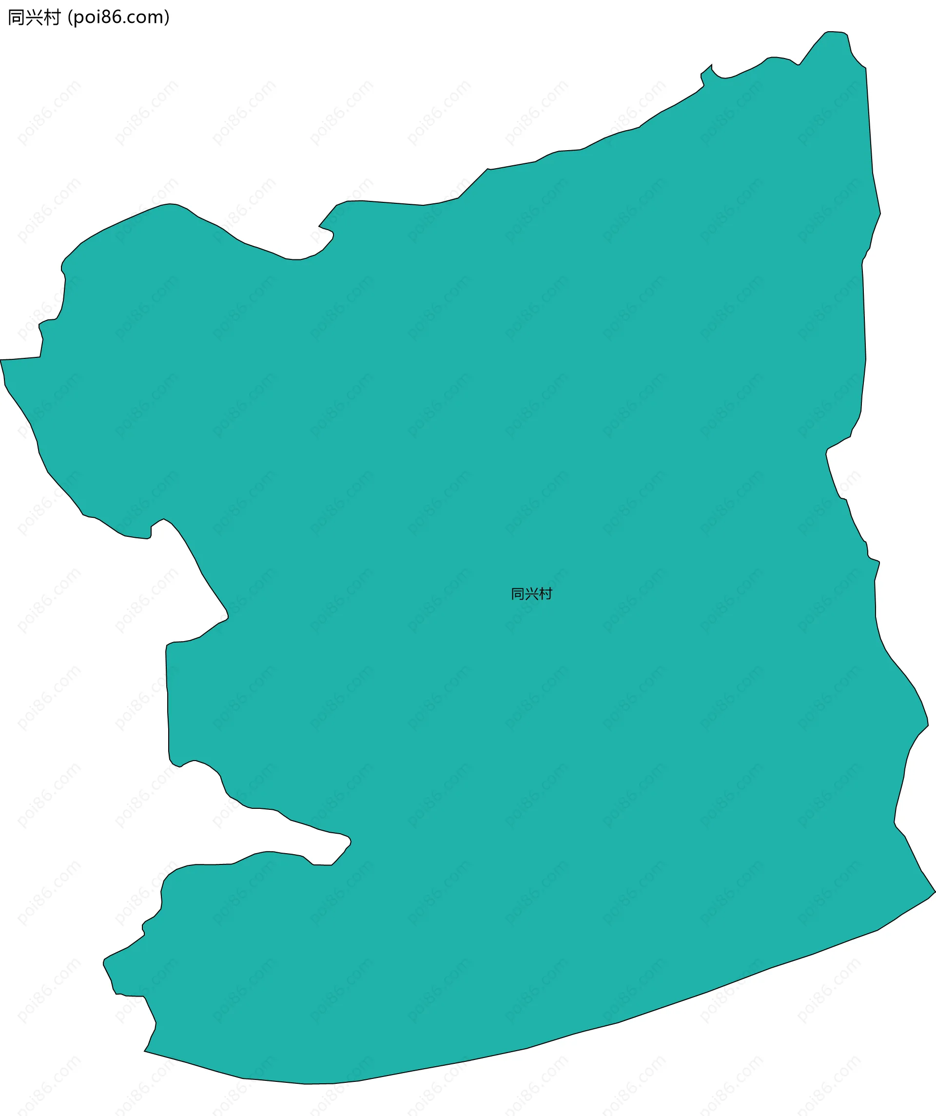 同兴村边界地图