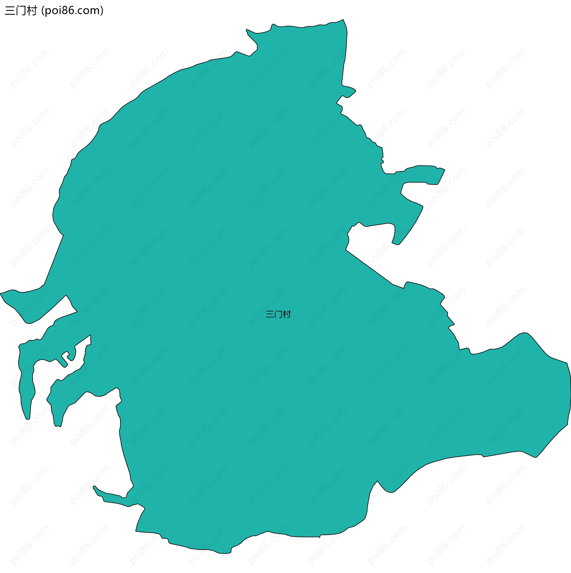 三门村边界地图