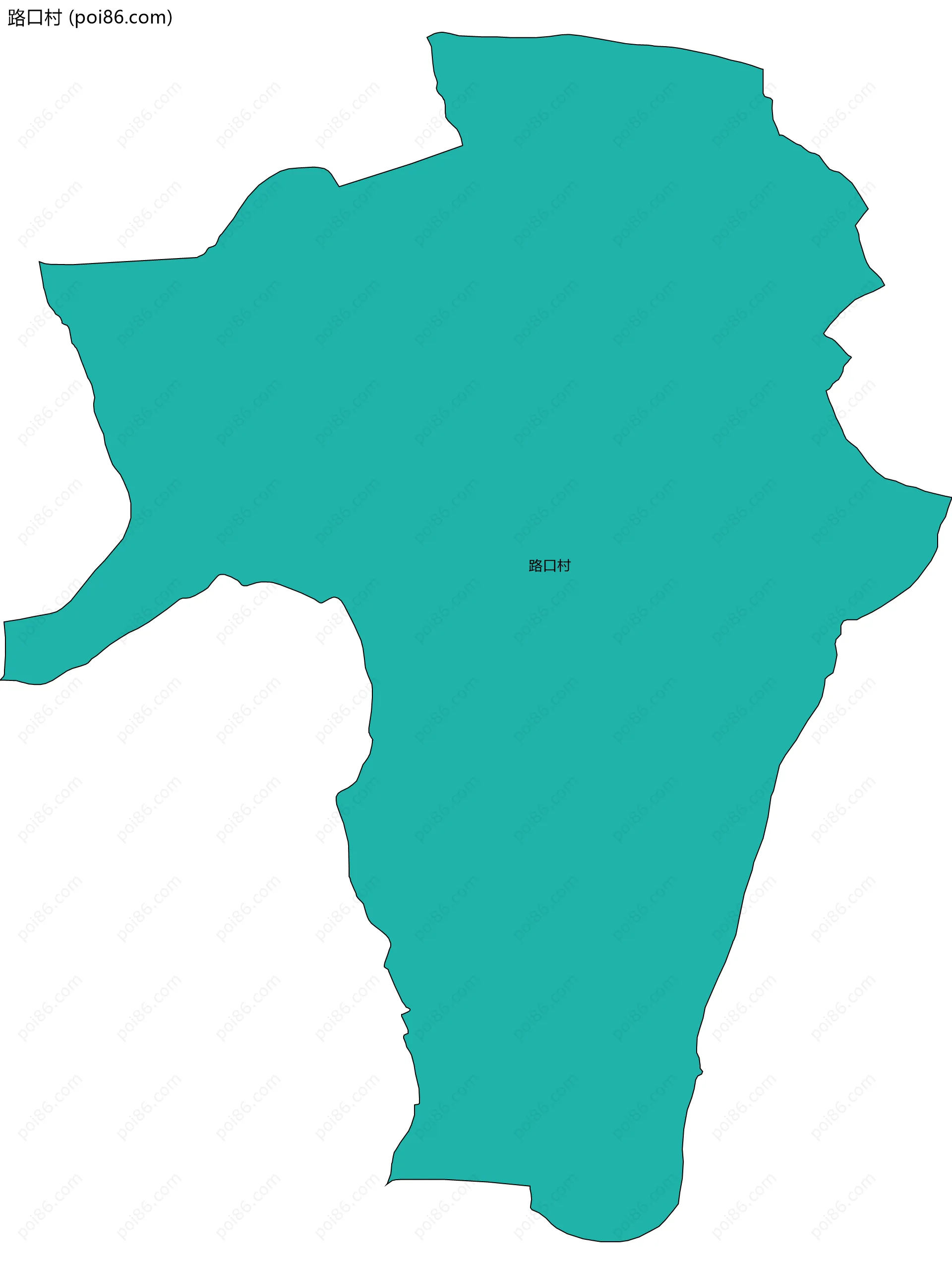 路口村边界地图