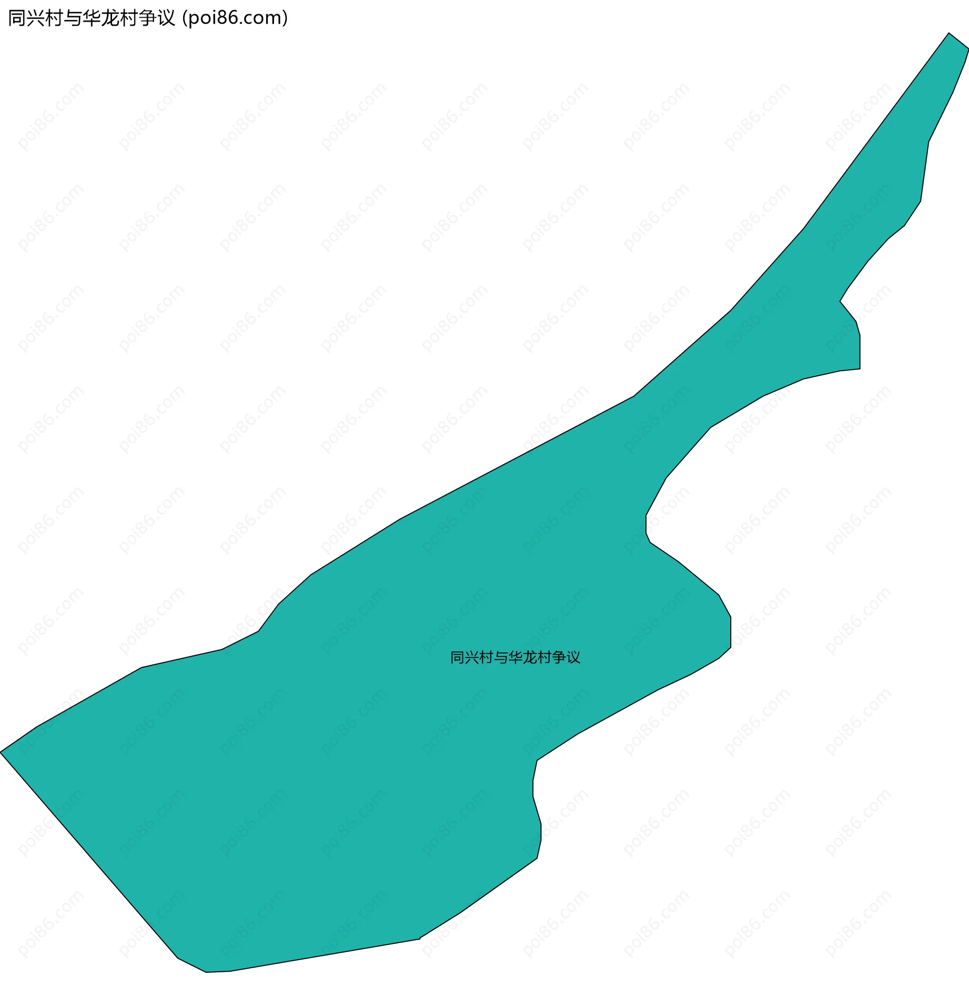 同兴村与华龙村争议边界地图