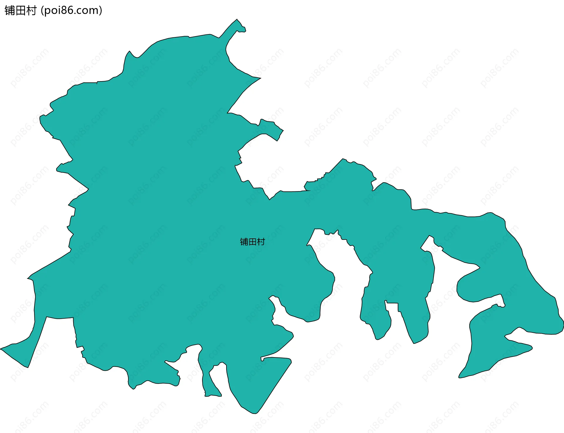 铺田村边界地图