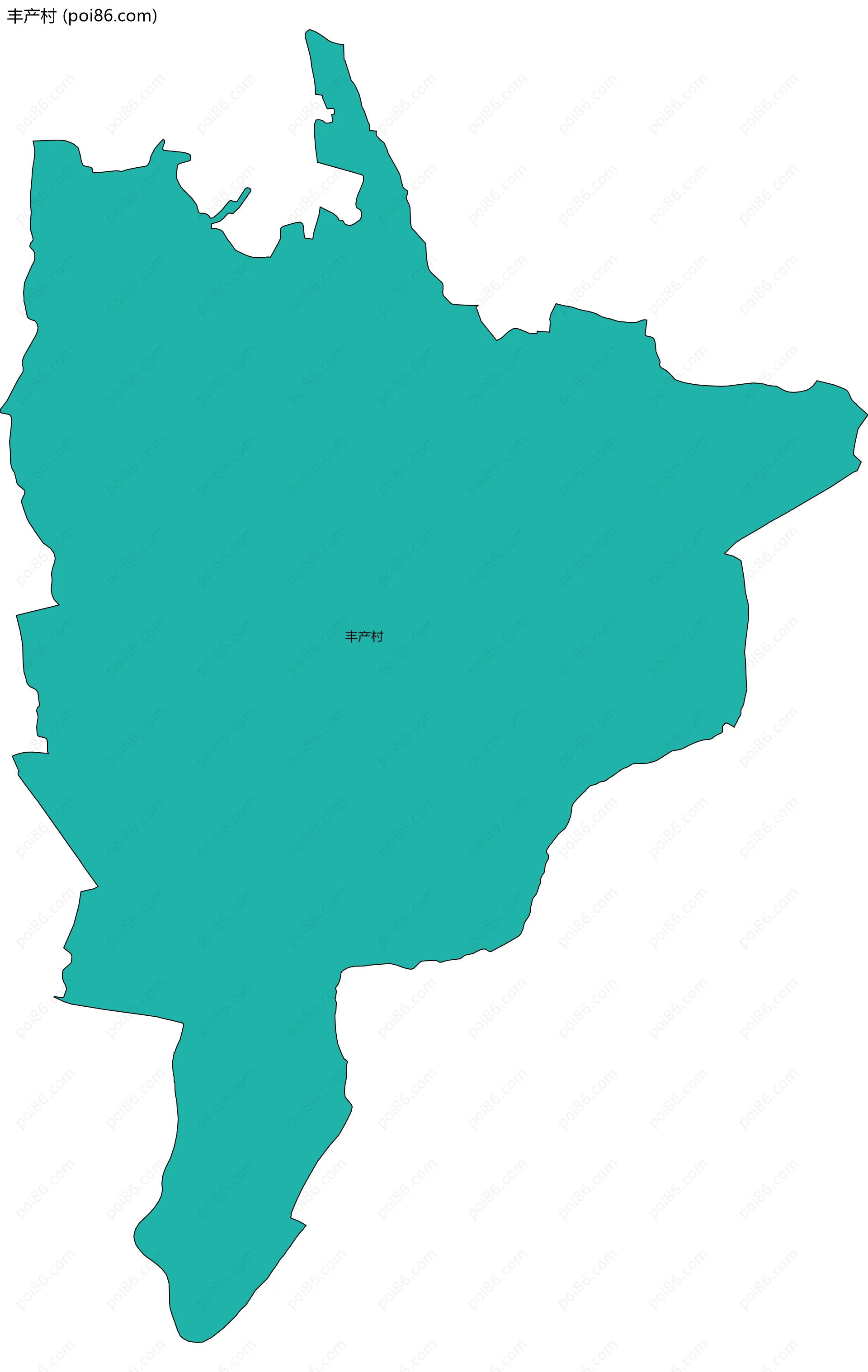 丰产村边界地图