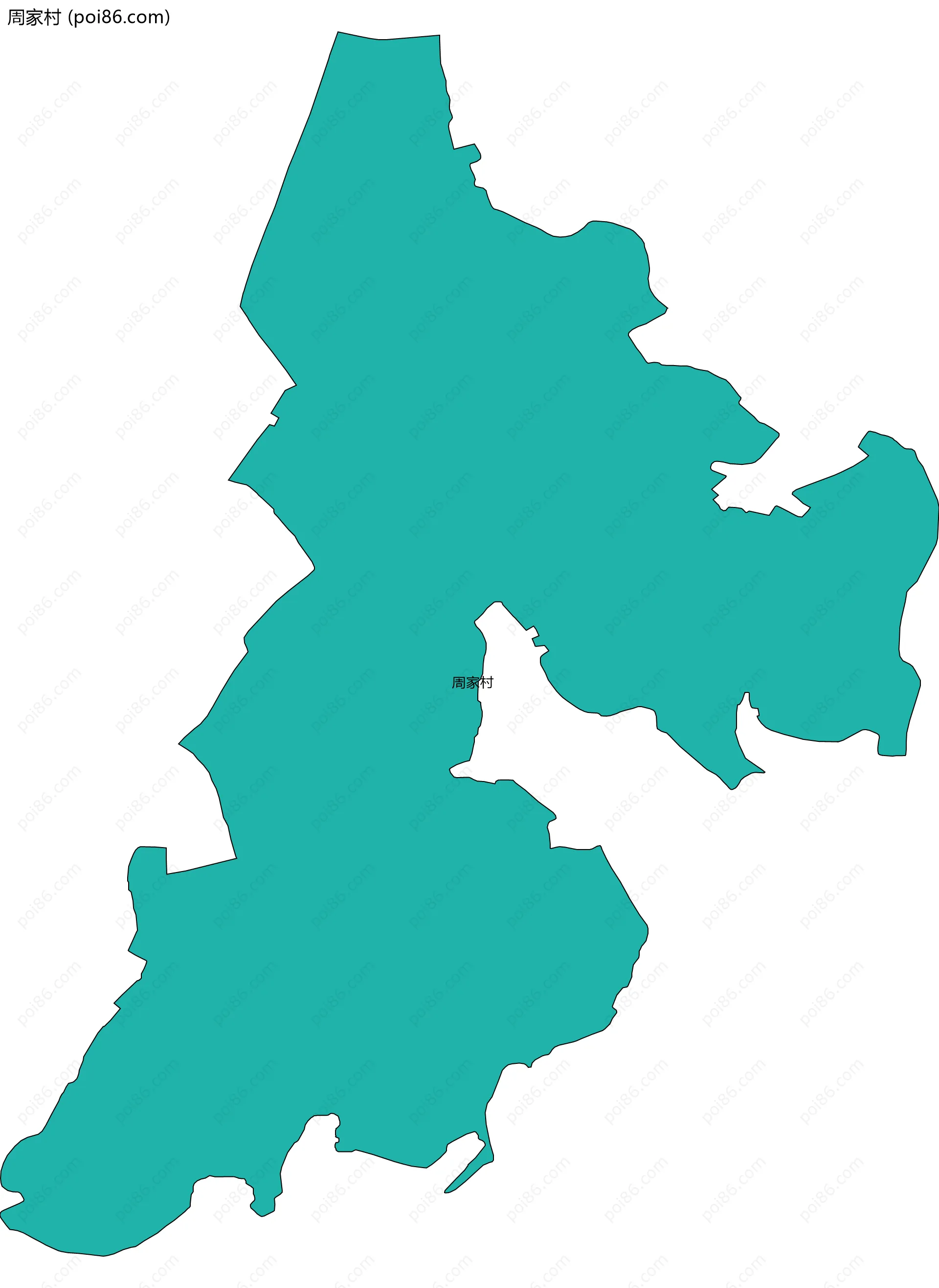 周家村边界地图