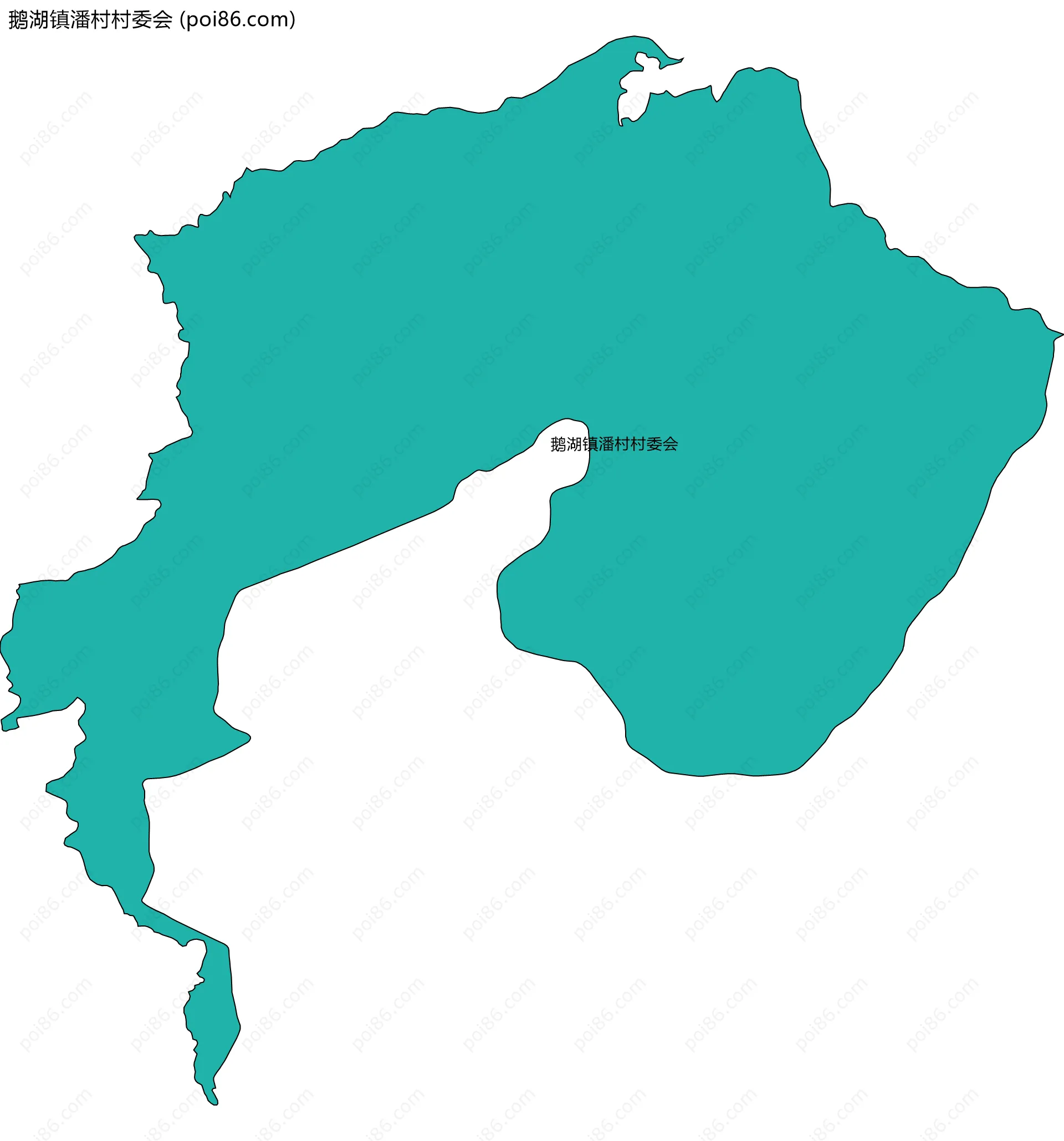 鹅湖镇潘村村委会边界地图