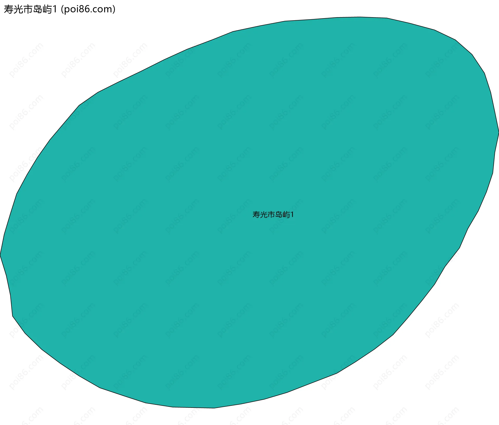 寿光市岛屿1边界地图(五级行政区划)