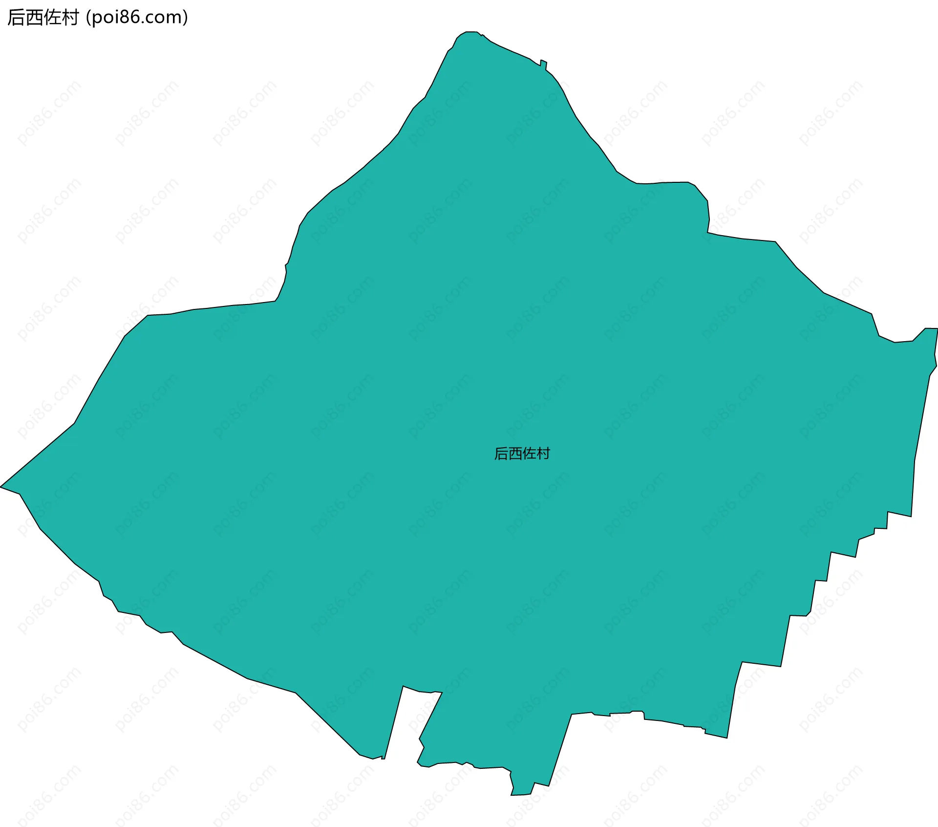 后西佐村边界地图