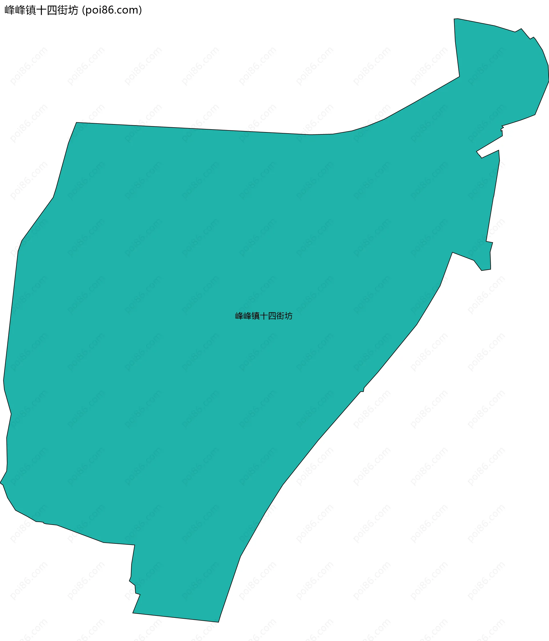 峰峰镇十四街坊边界地图