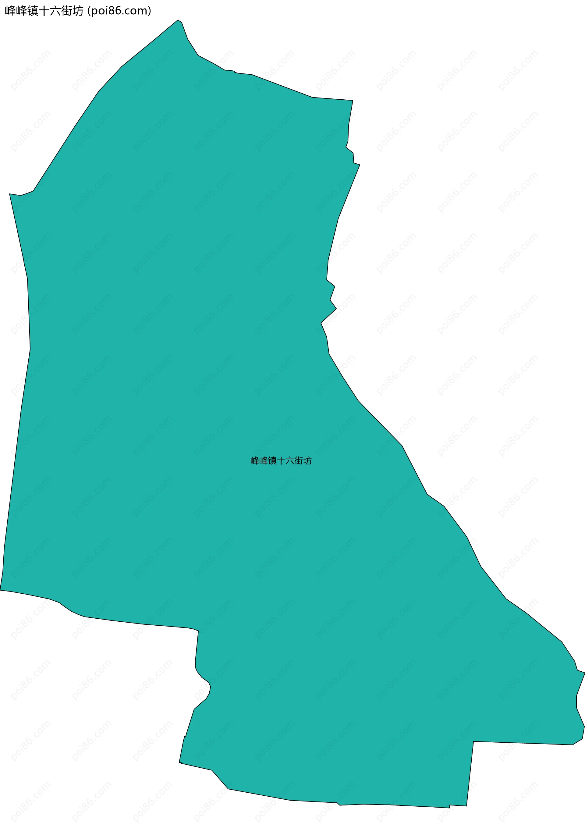 峰峰镇十六街坊边界地图