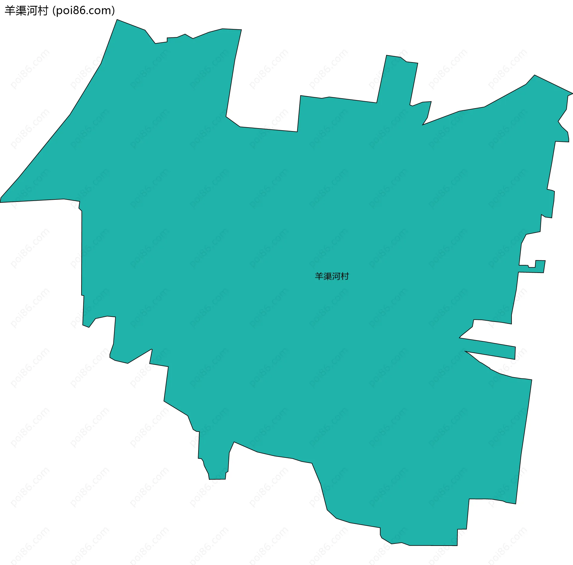羊渠河村边界地图