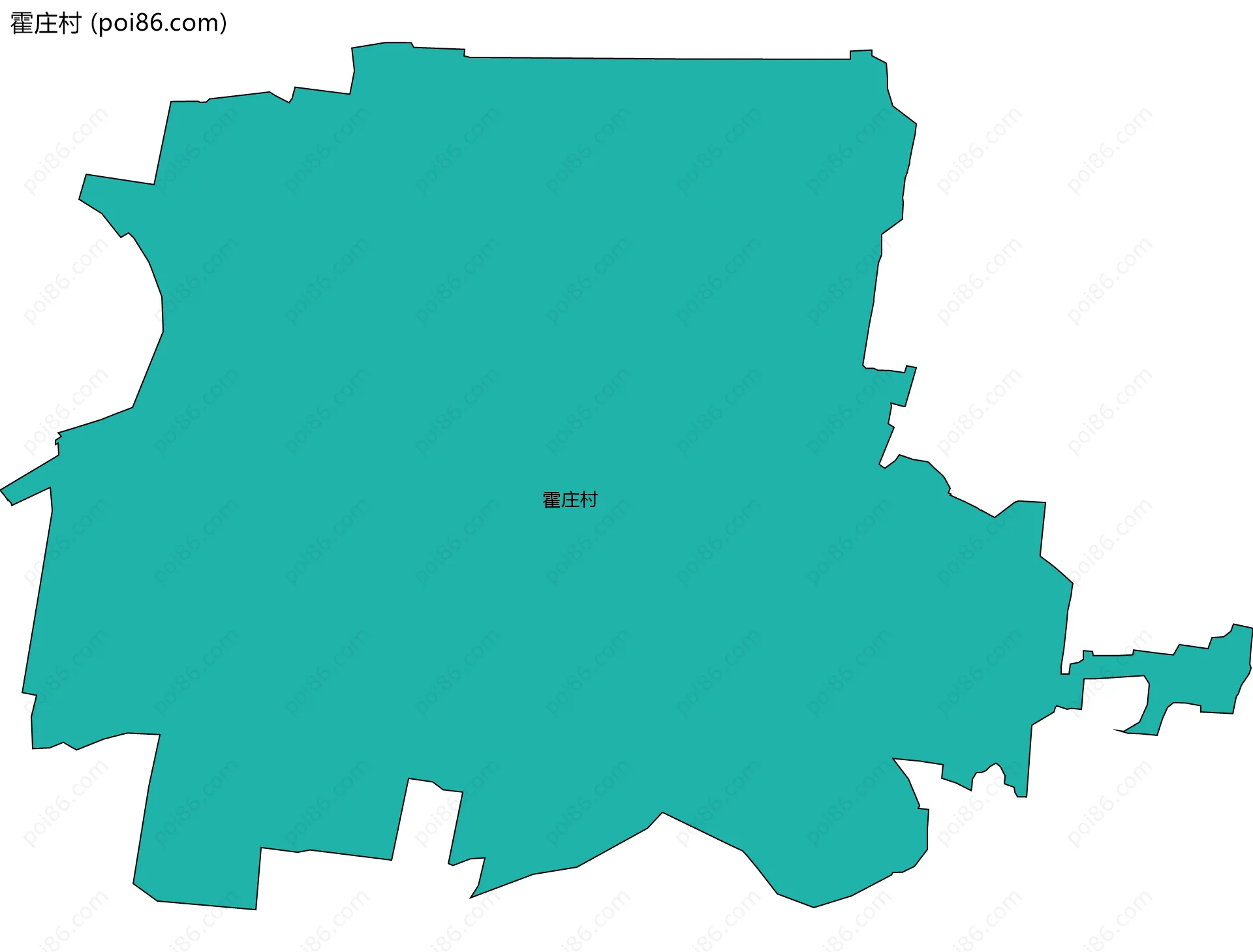 霍庄村边界地图