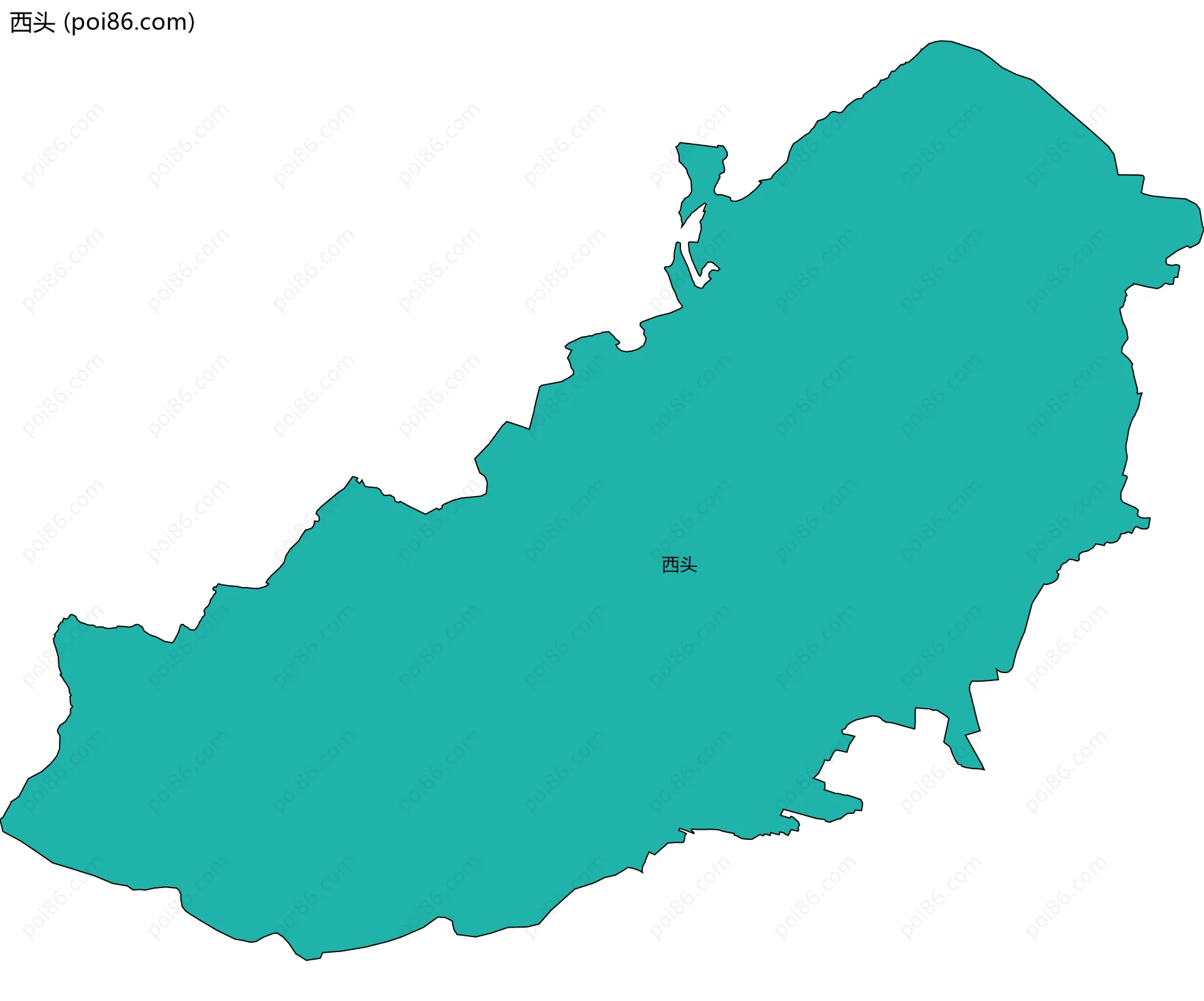 西头边界地图