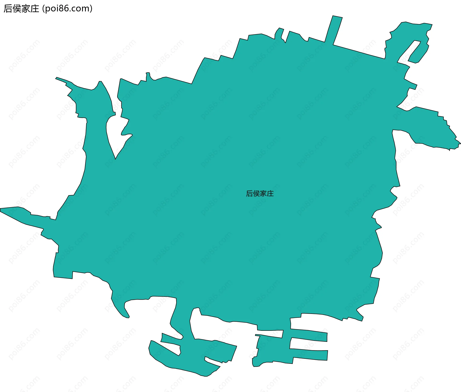 后侯家庄边界地图