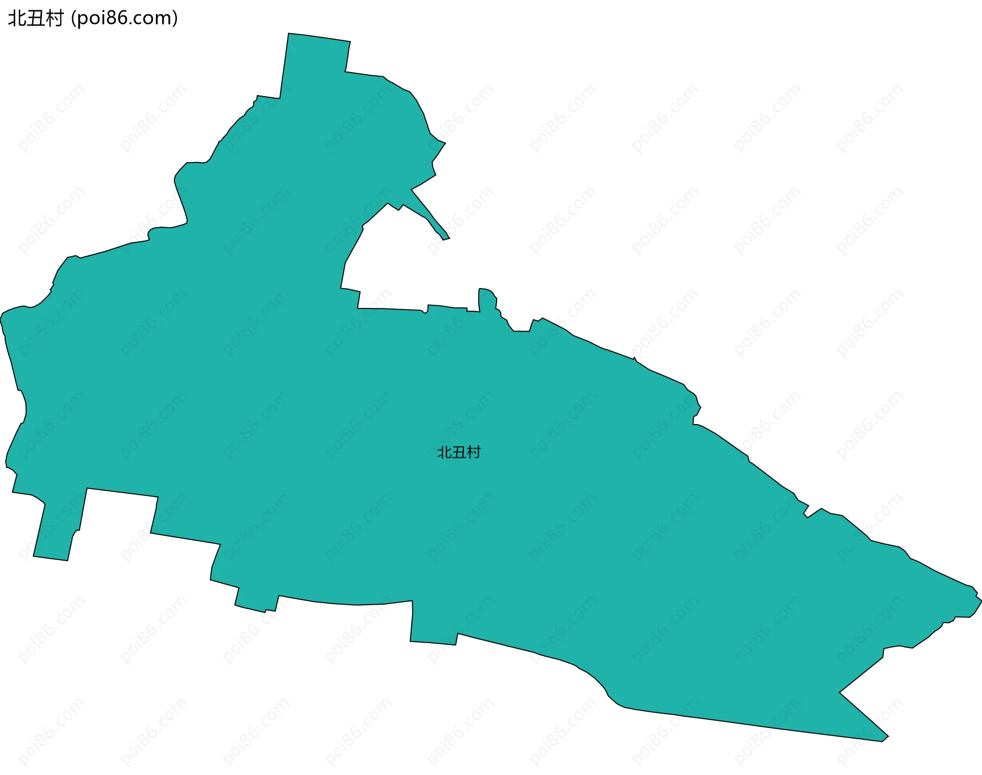 北丑村边界地图