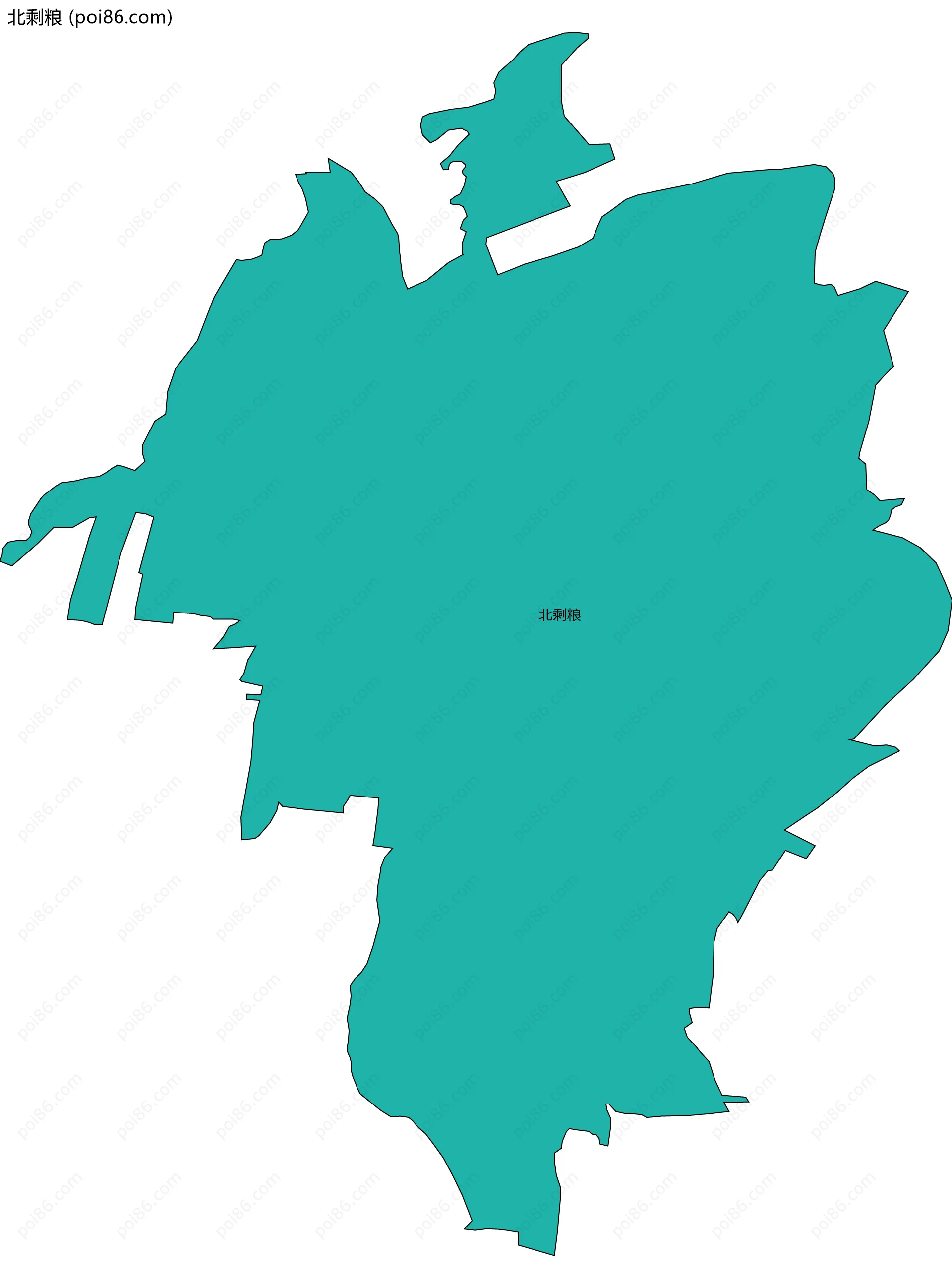 北剩粮边界地图