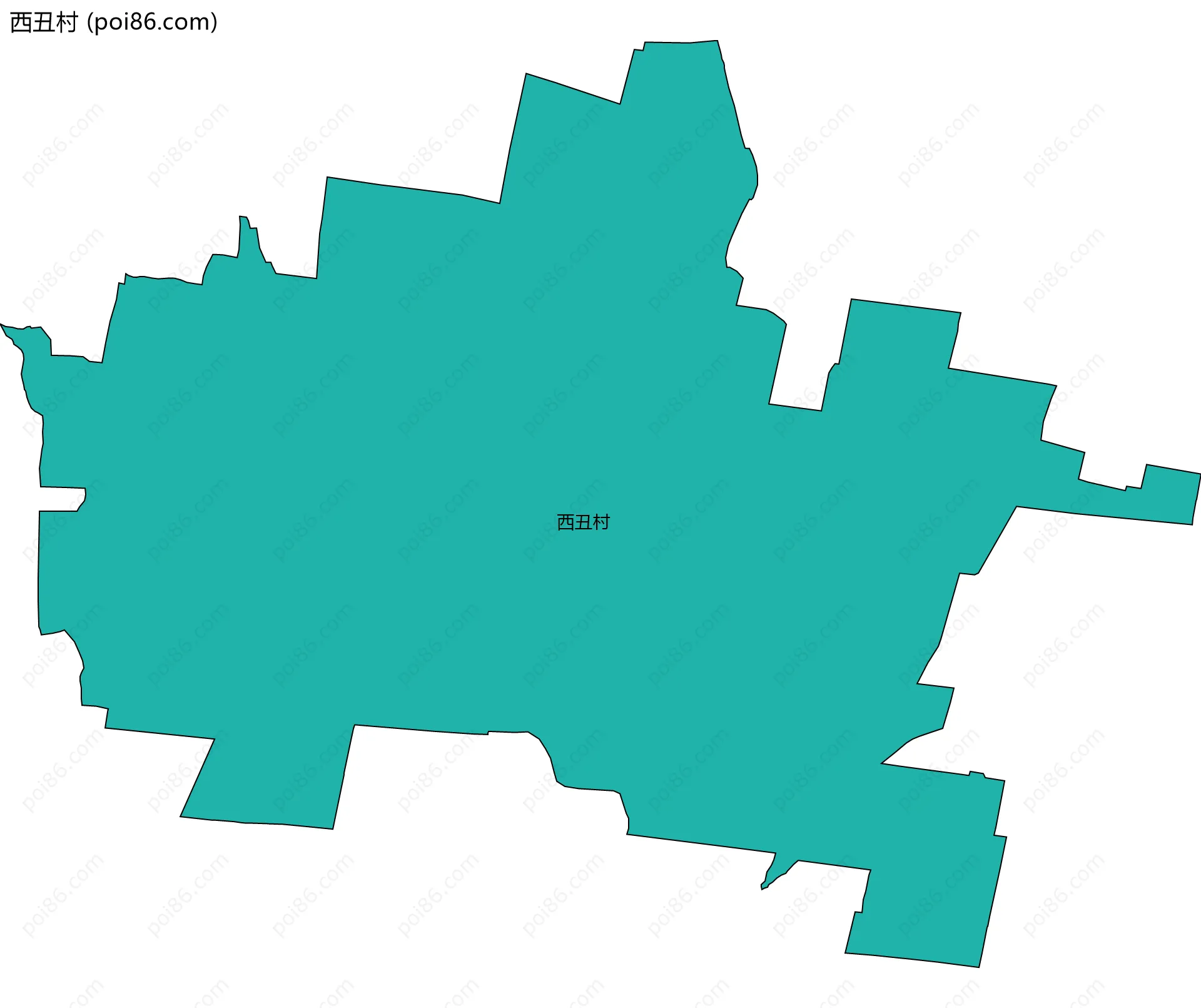 西丑村边界地图