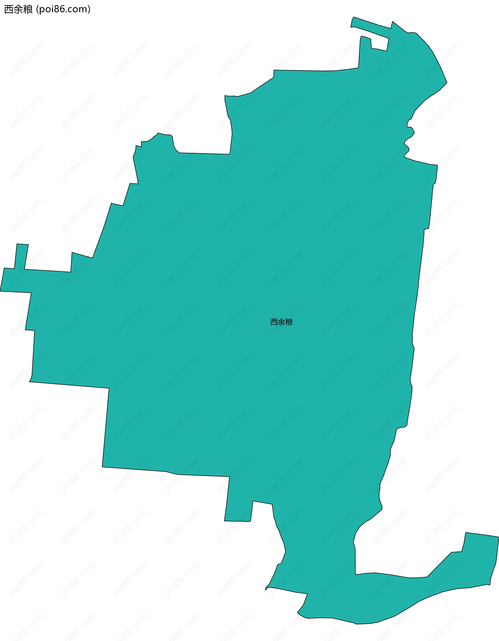 西余粮边界地图