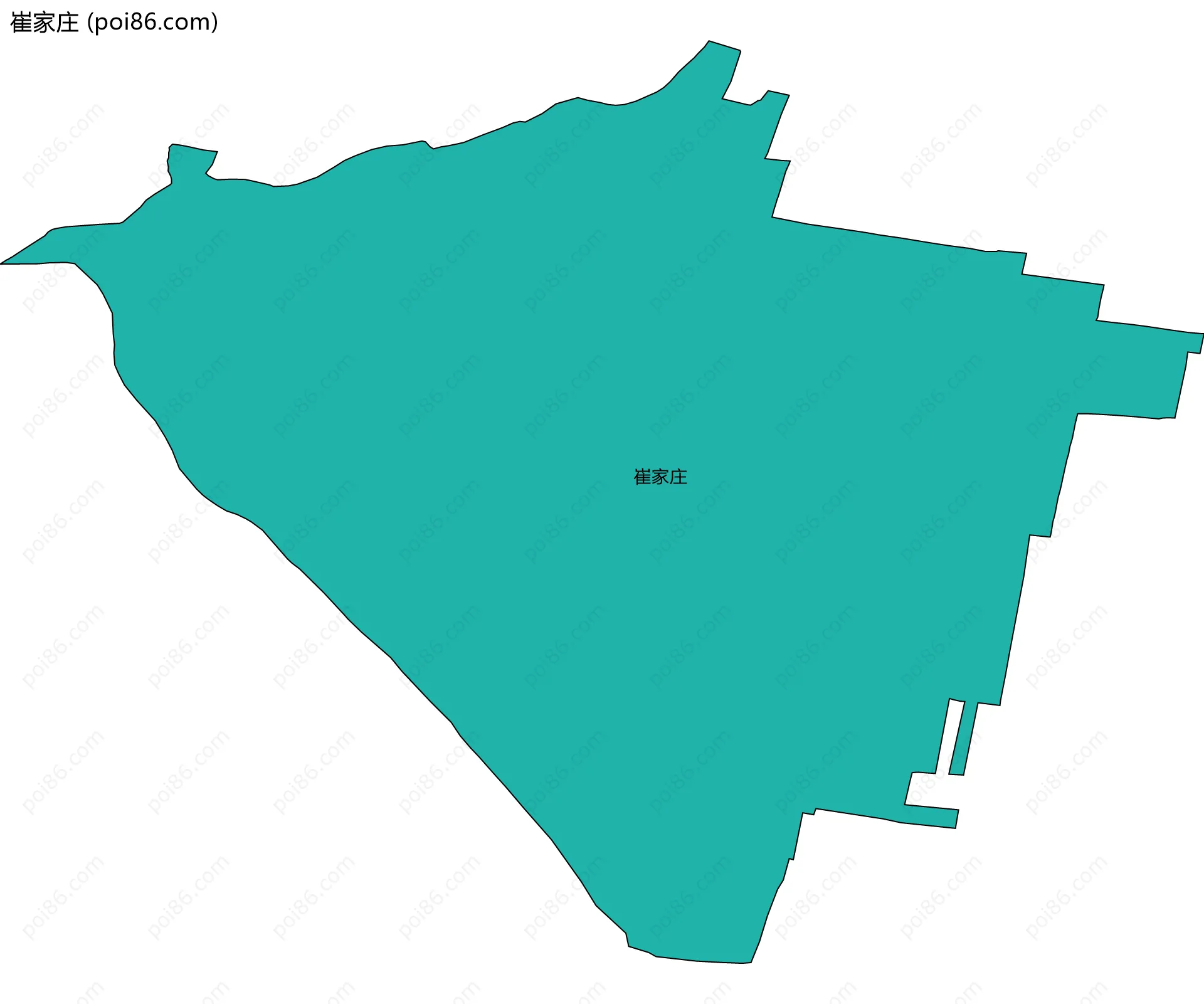 崔家庄边界地图