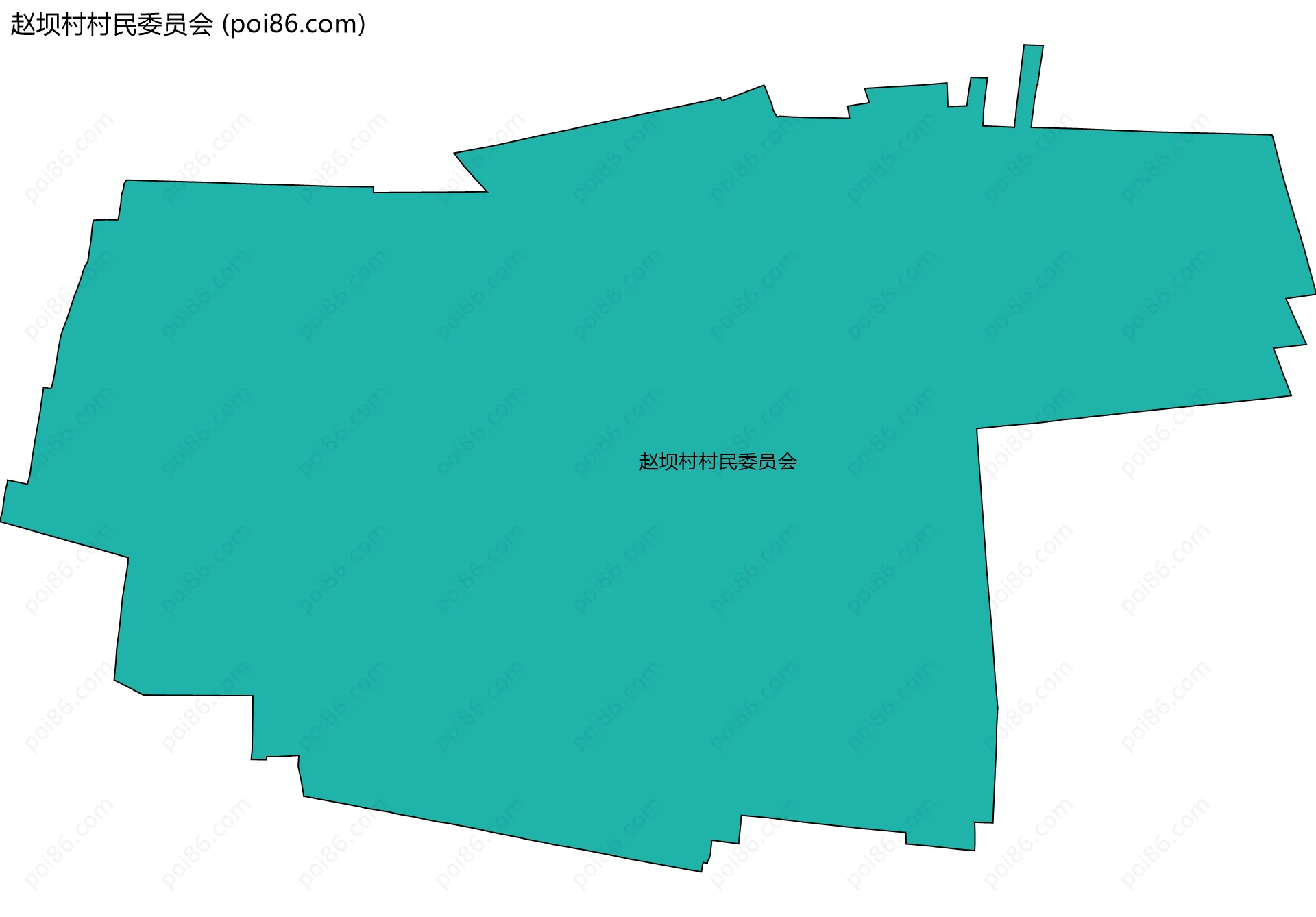 赵坝村村民委员会边界地图