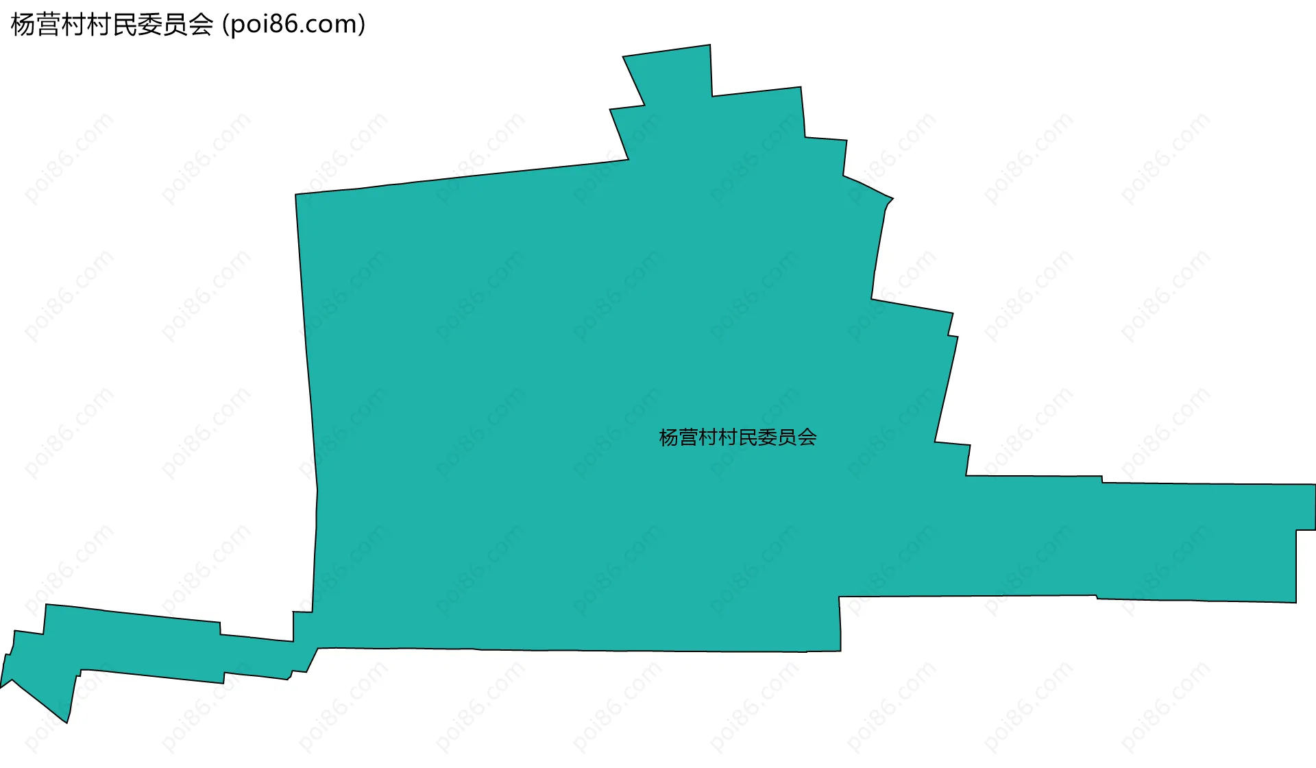 杨营村村民委员会边界地图