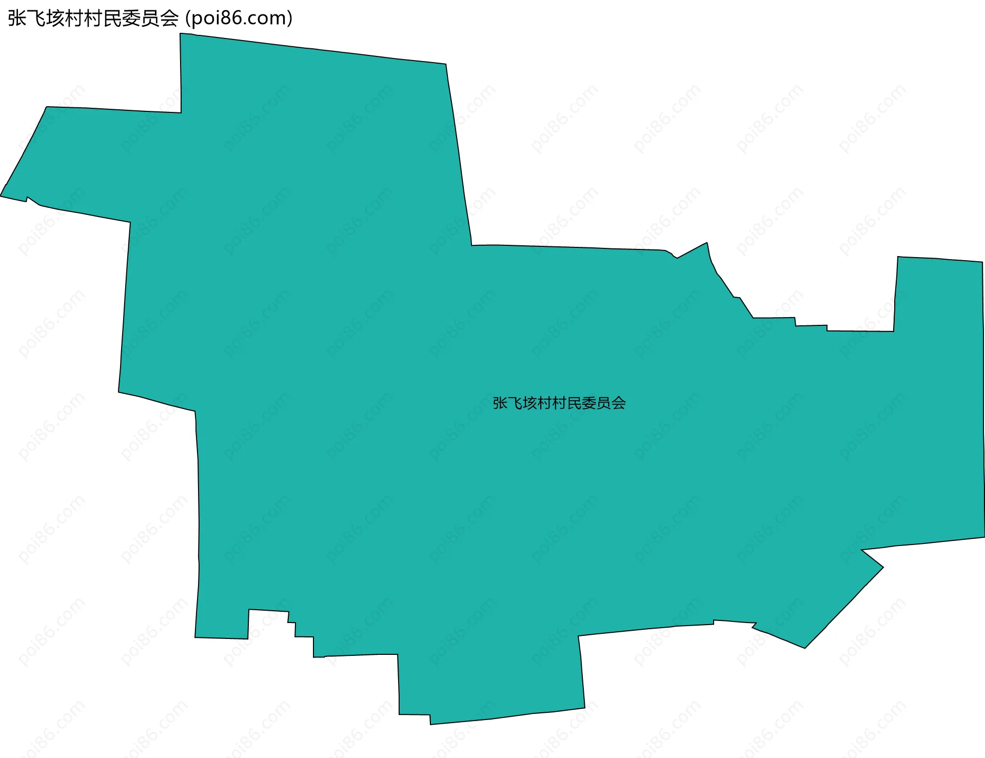 张飞垓村村民委员会边界地图