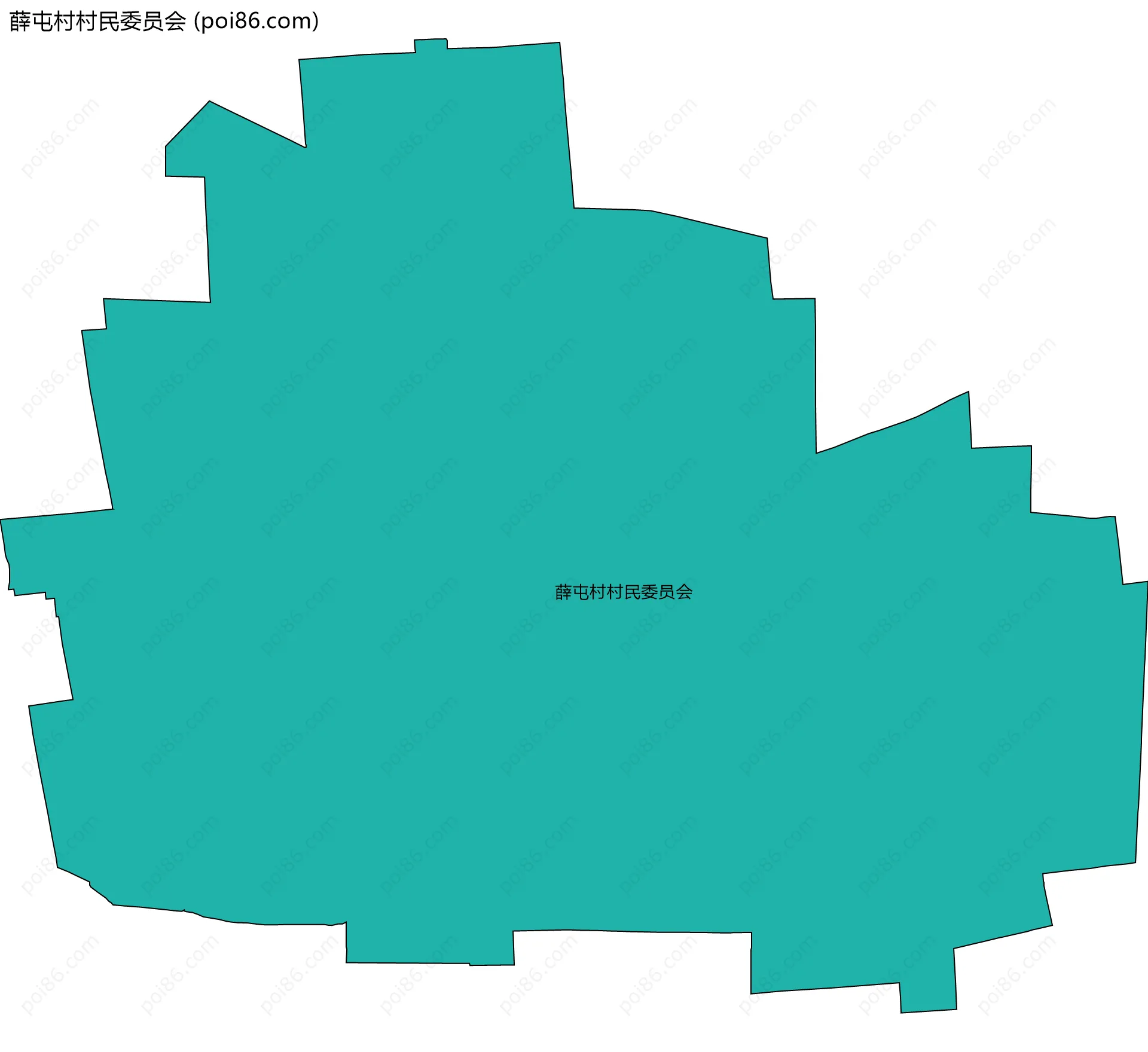 薛屯村村民委员会边界地图