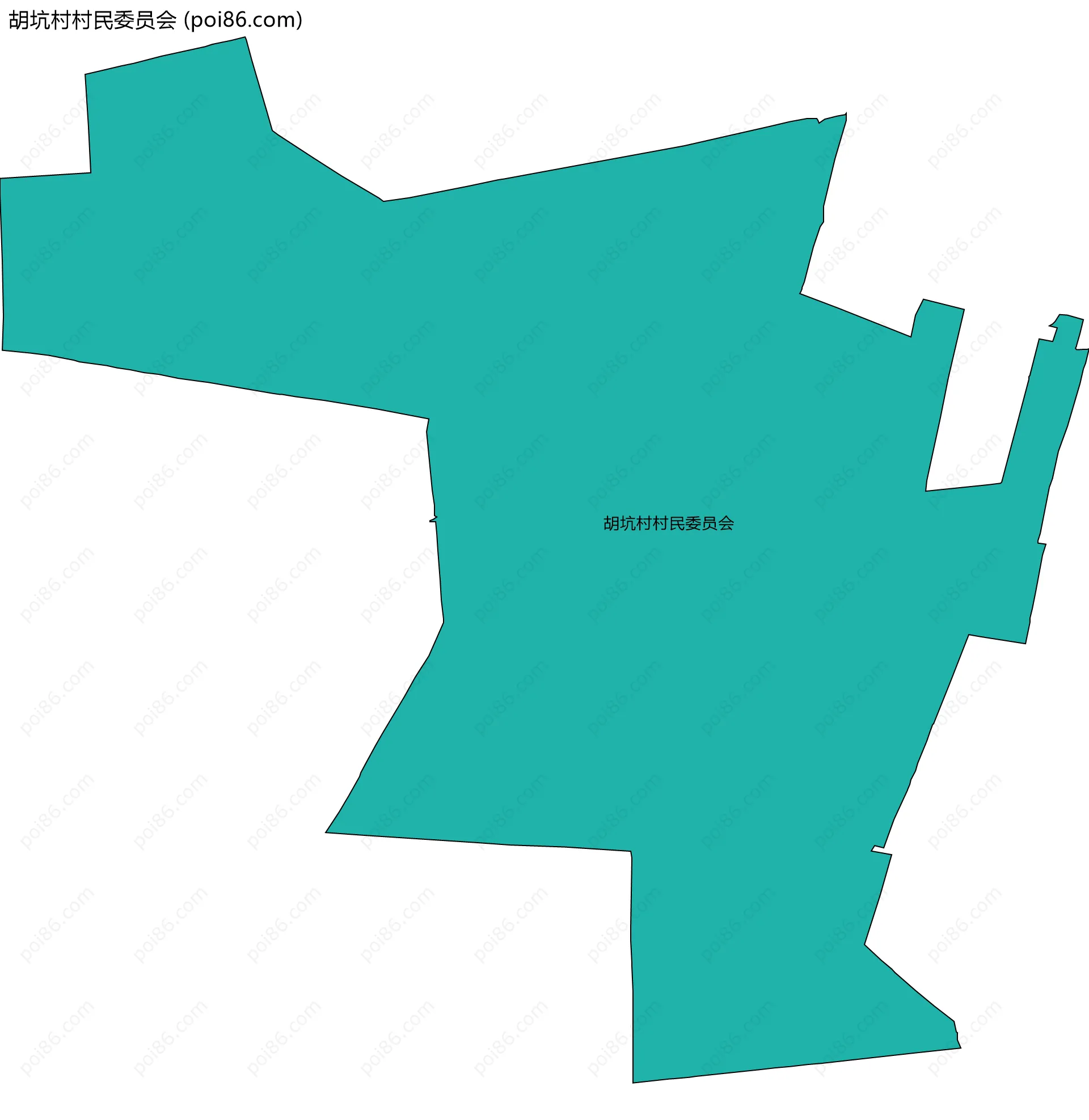 胡坑村村民委员会边界地图