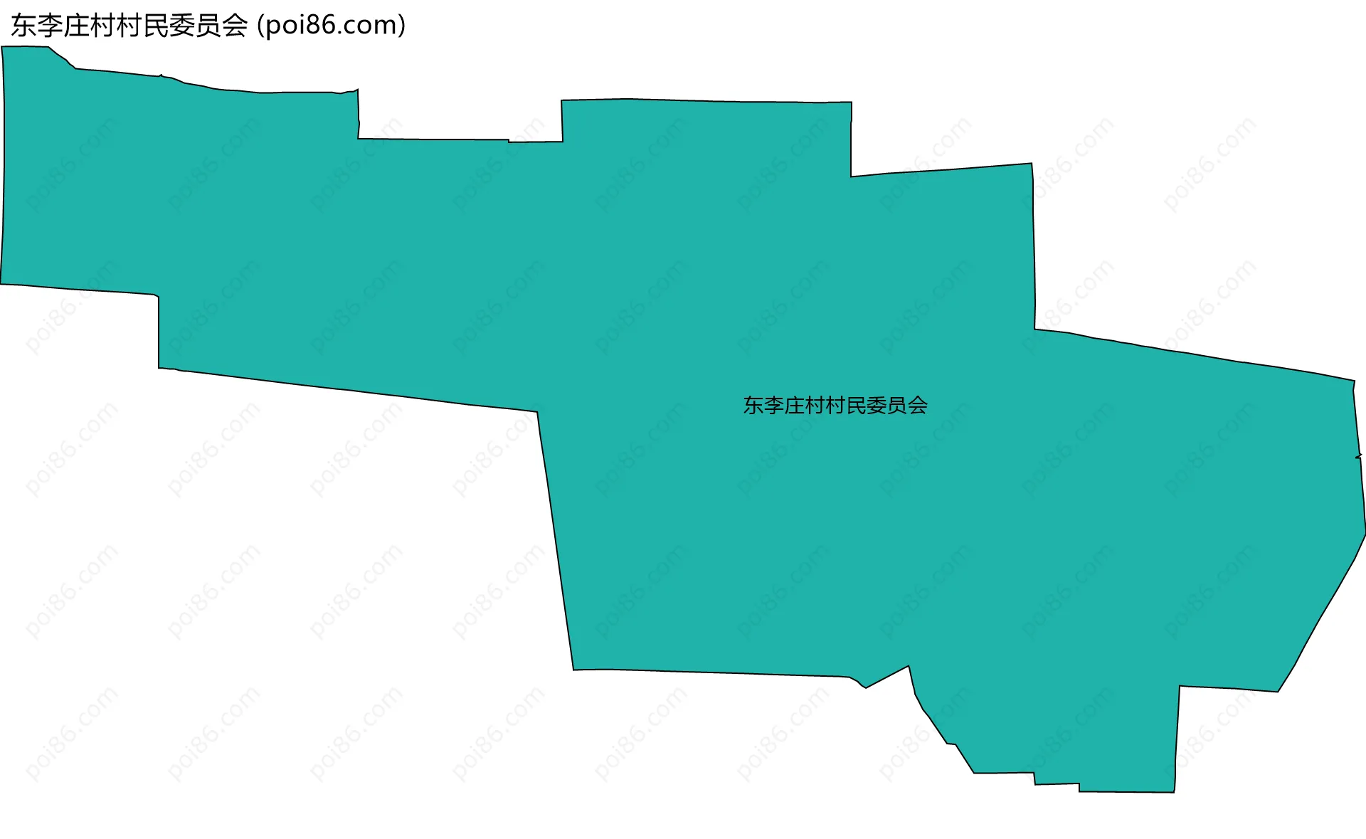 东李庄村村民委员会边界地图