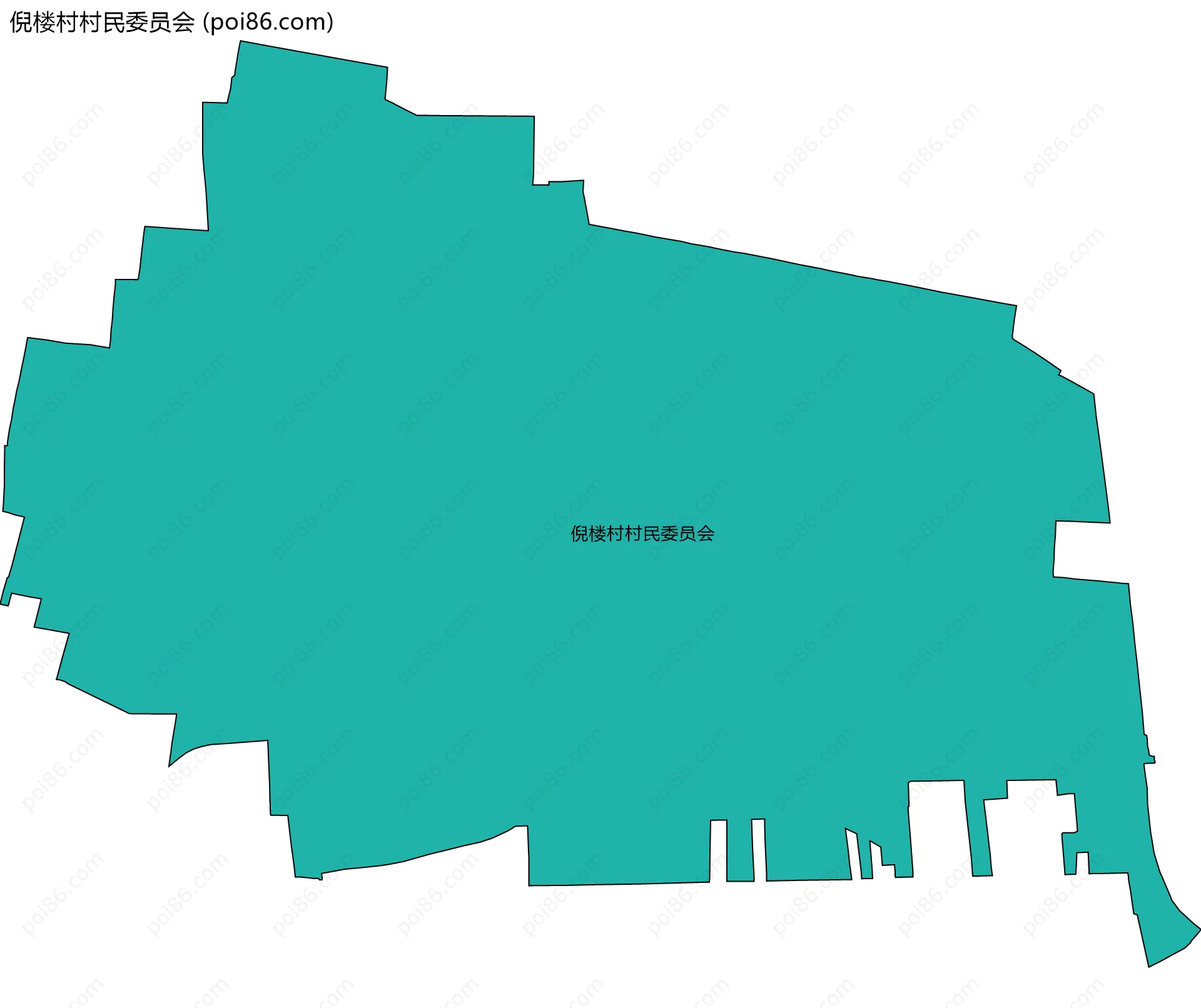 倪楼村村民委员会边界地图