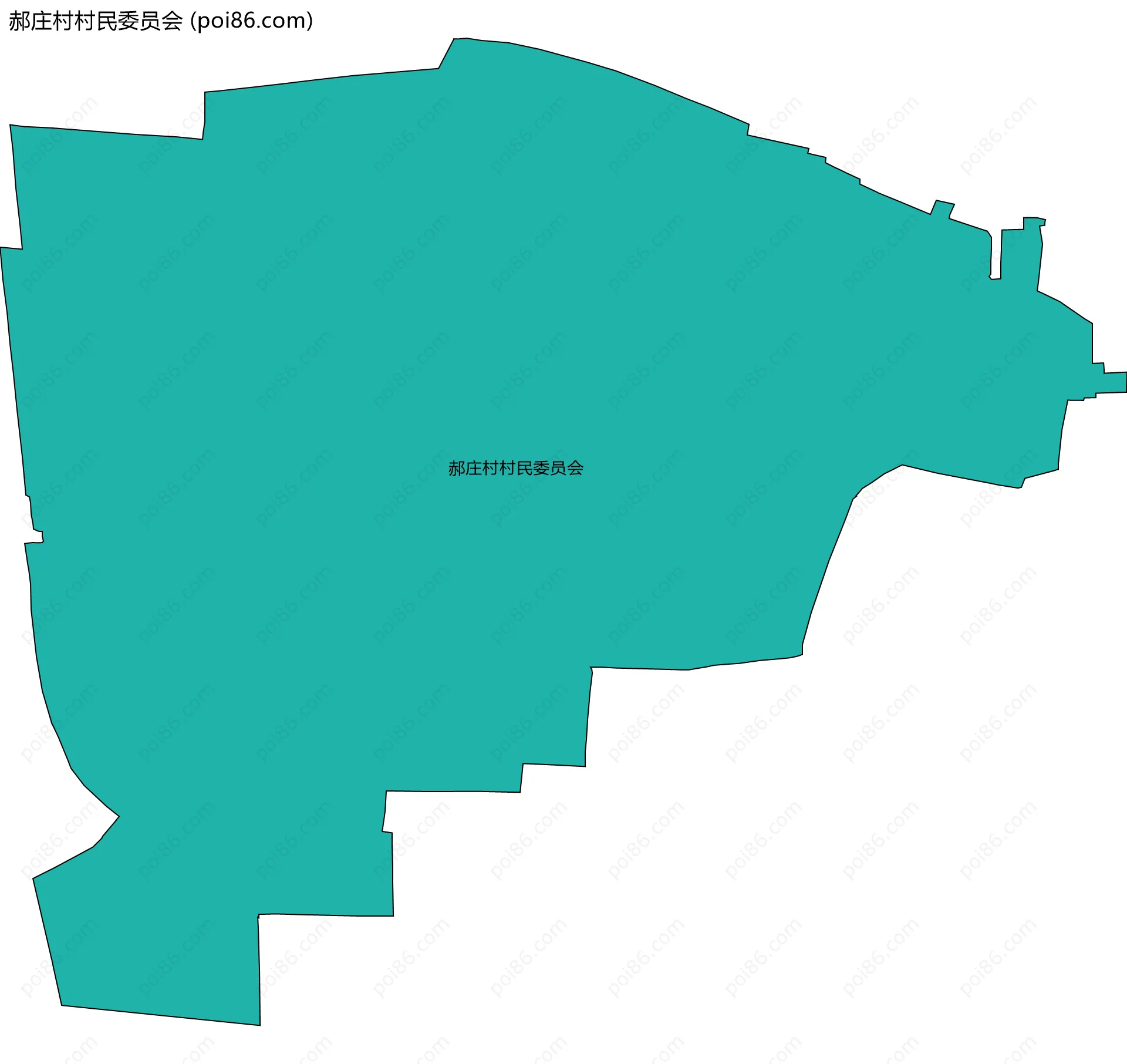 郝庄村村民委员会边界地图