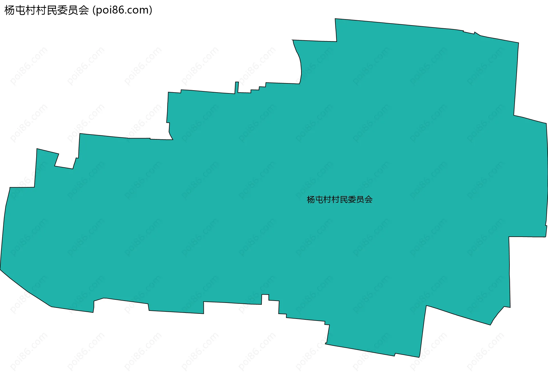 杨屯村村民委员会边界地图