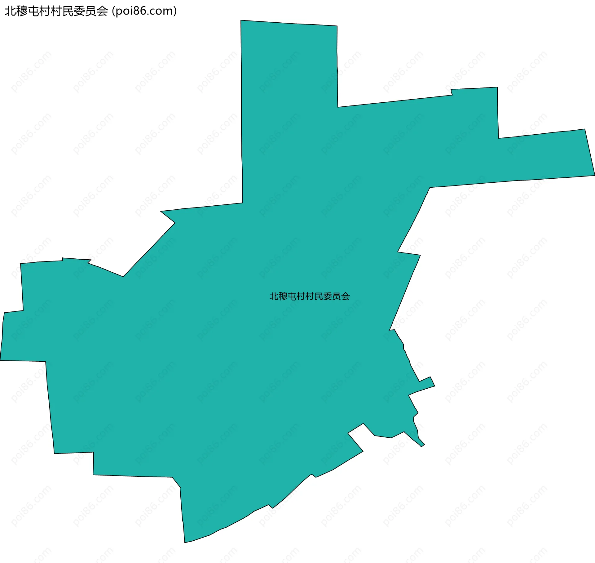 北穆屯村村民委员会边界地图