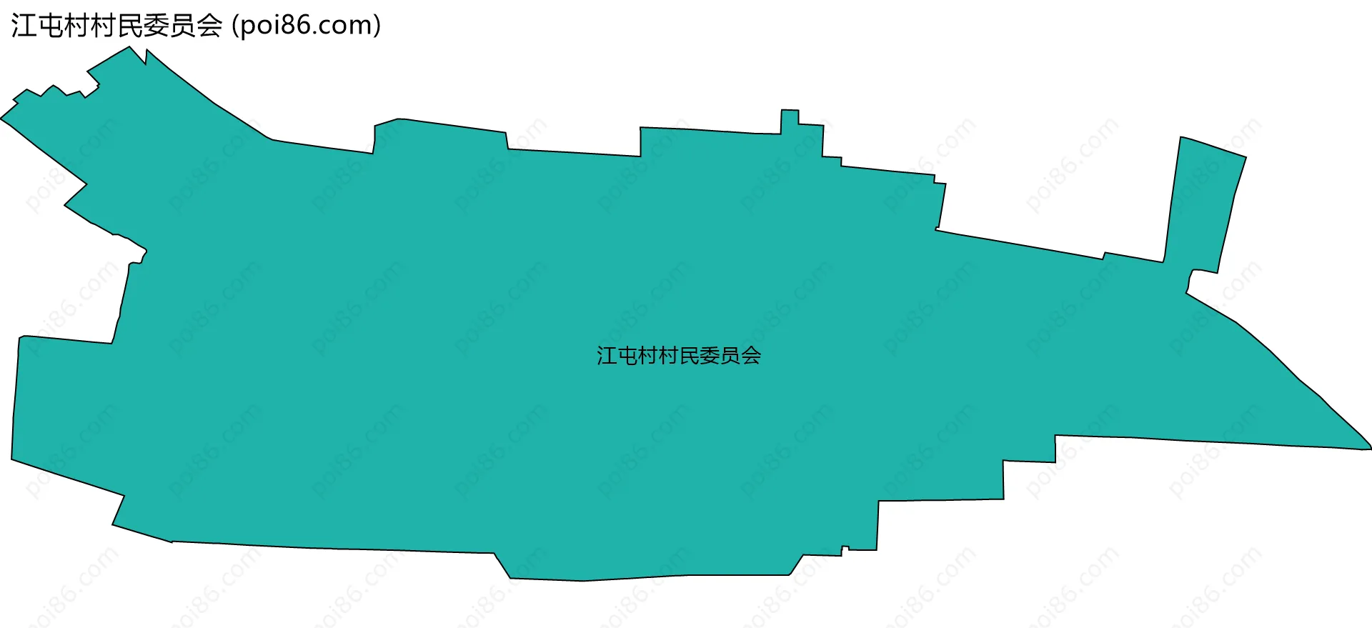 江屯村村民委员会边界地图