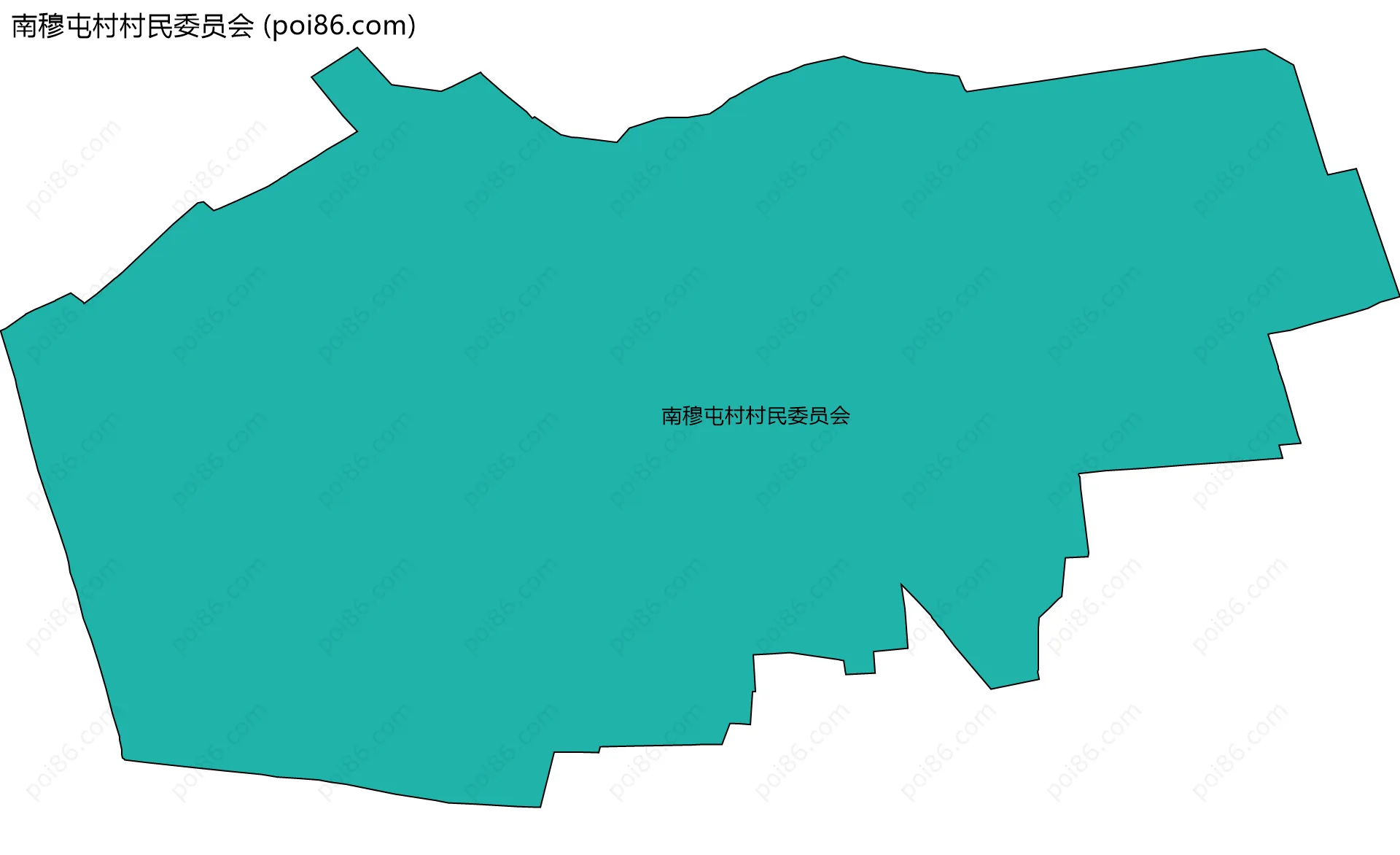 南穆屯村村民委员会边界地图