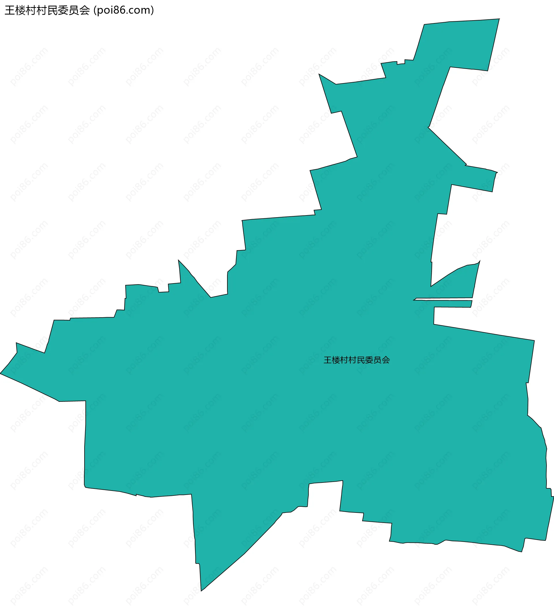 王楼村村民委员会边界地图
