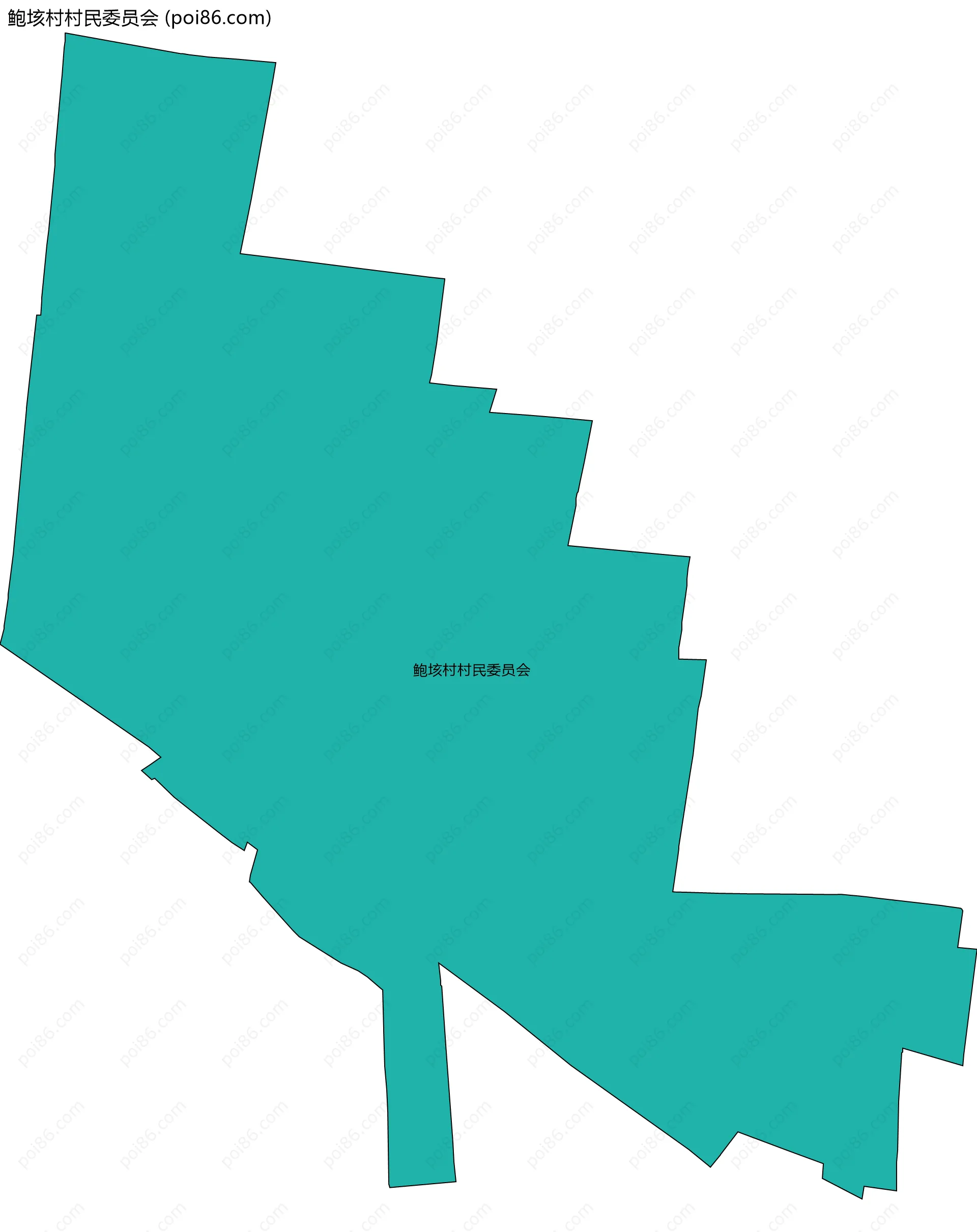 鲍垓村村民委员会边界地图