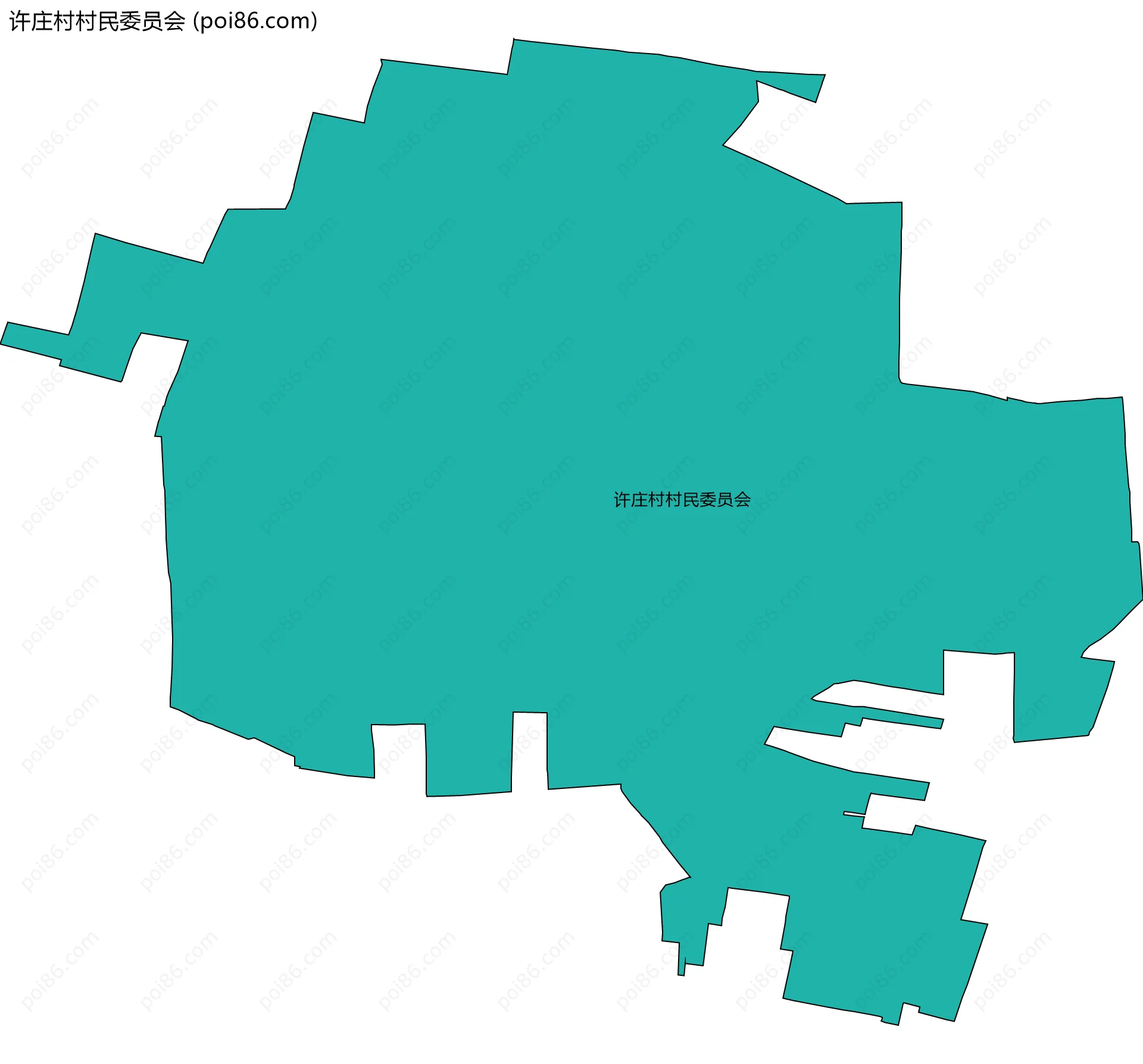 许庄村村民委员会边界地图
