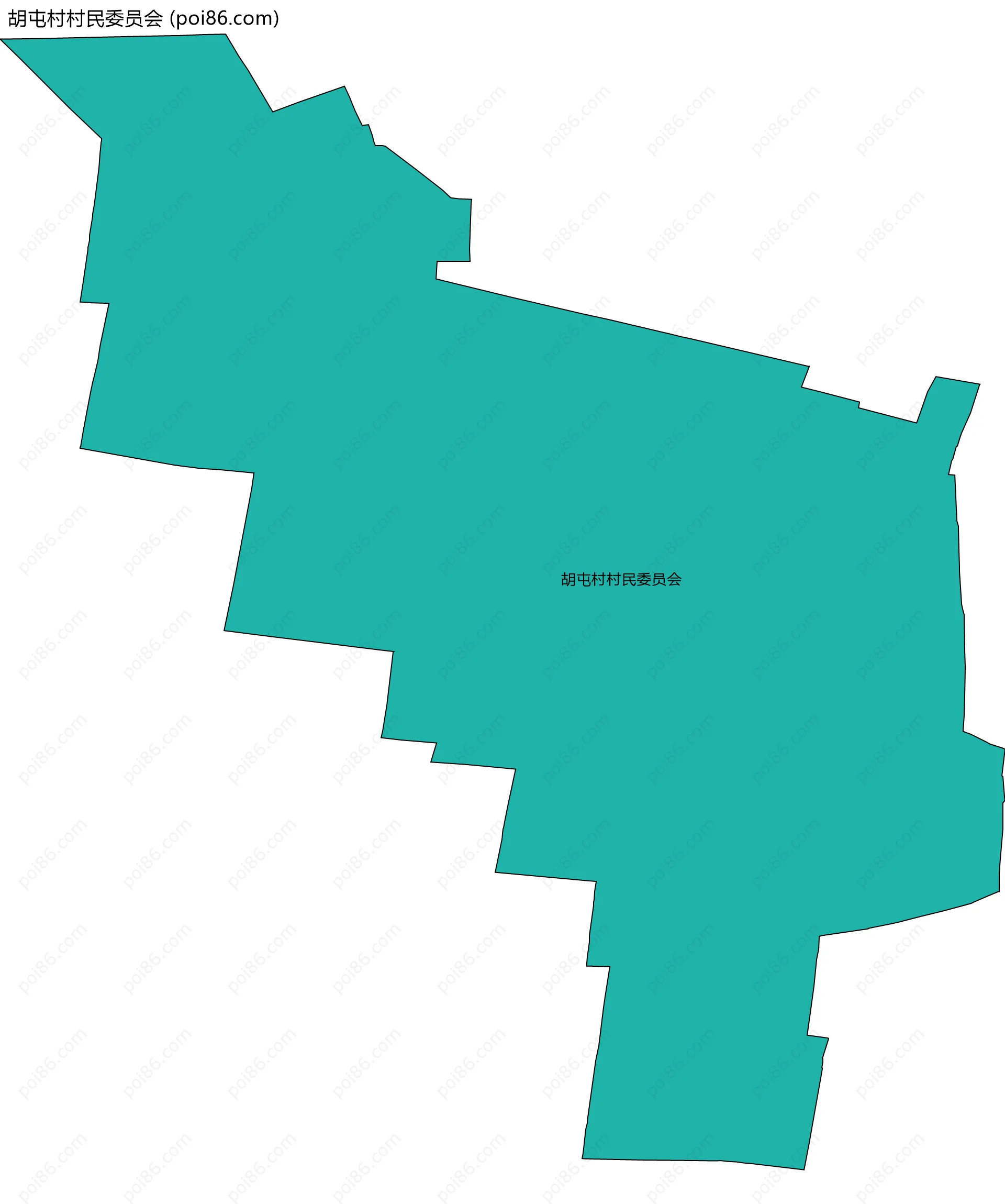 胡屯村村民委员会边界地图