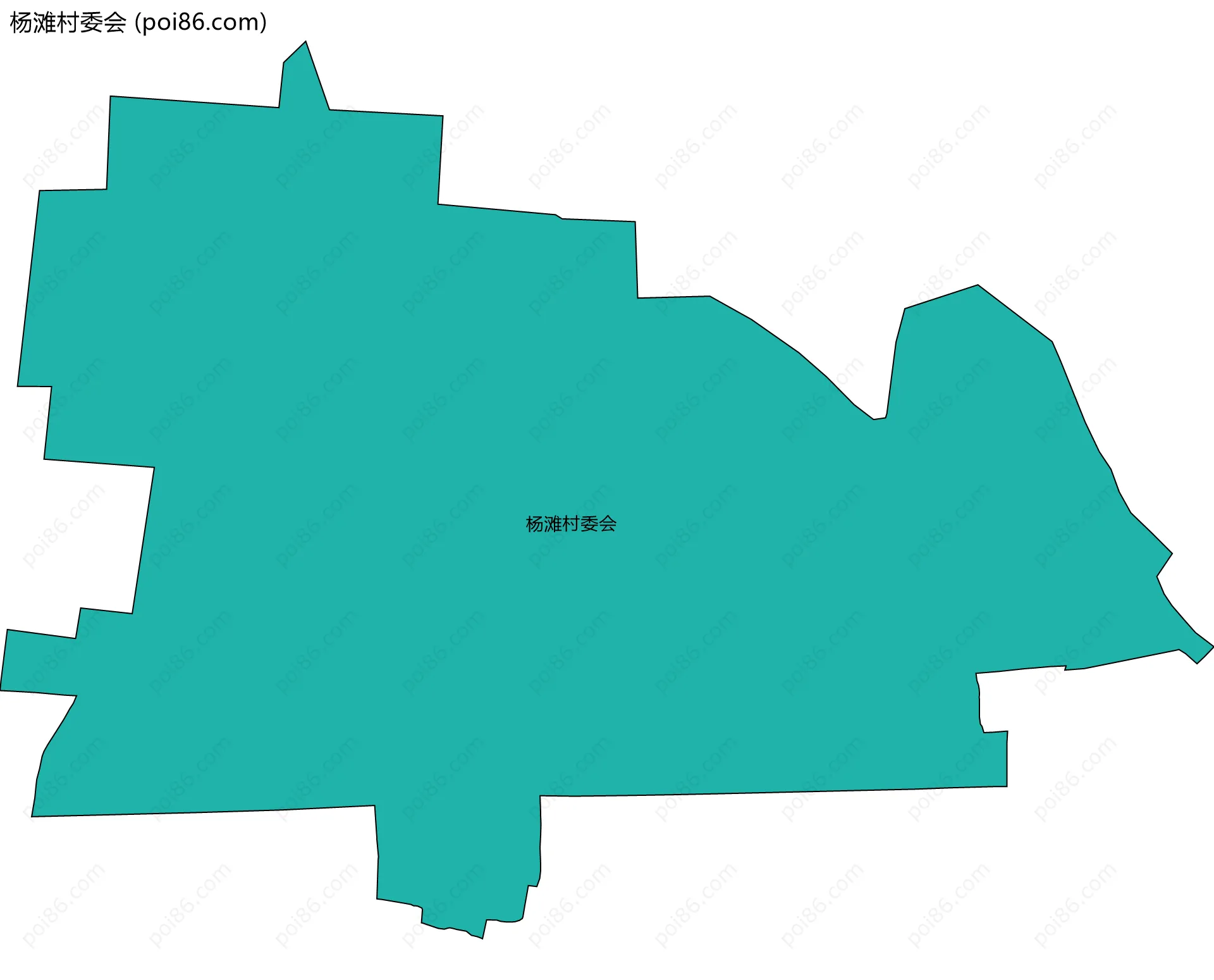 杨滩村委会边界地图