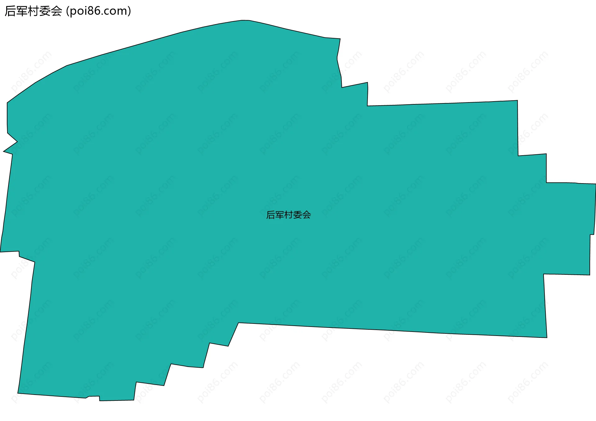 后军村委会边界地图